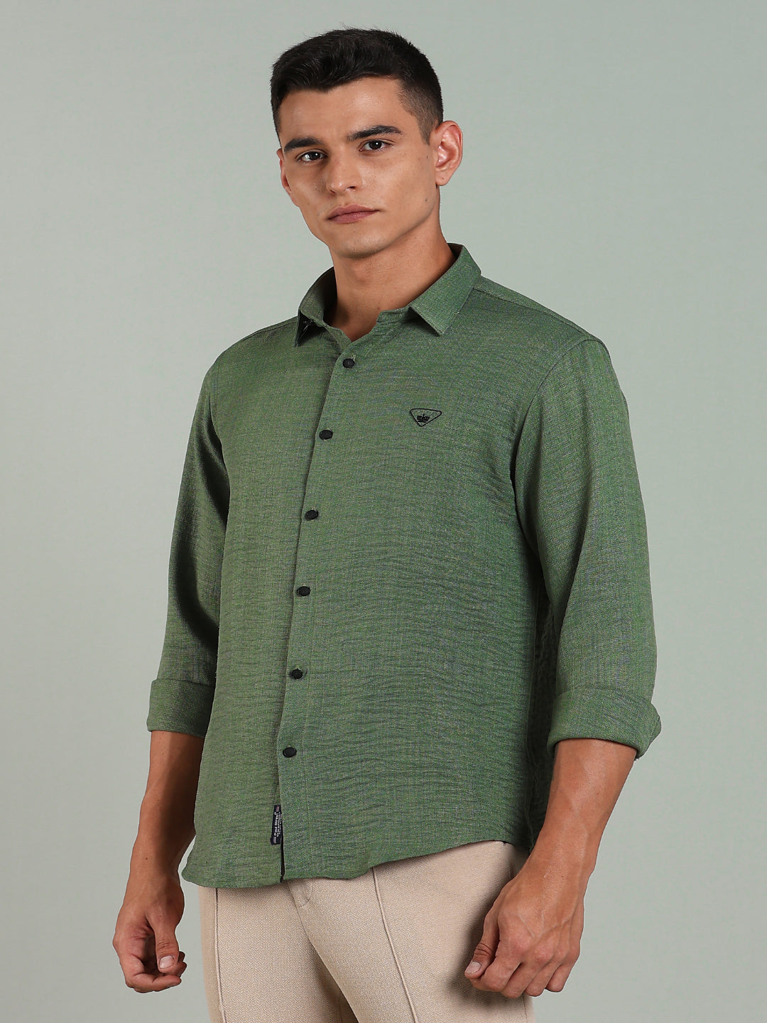Striv Green Solid Shirt