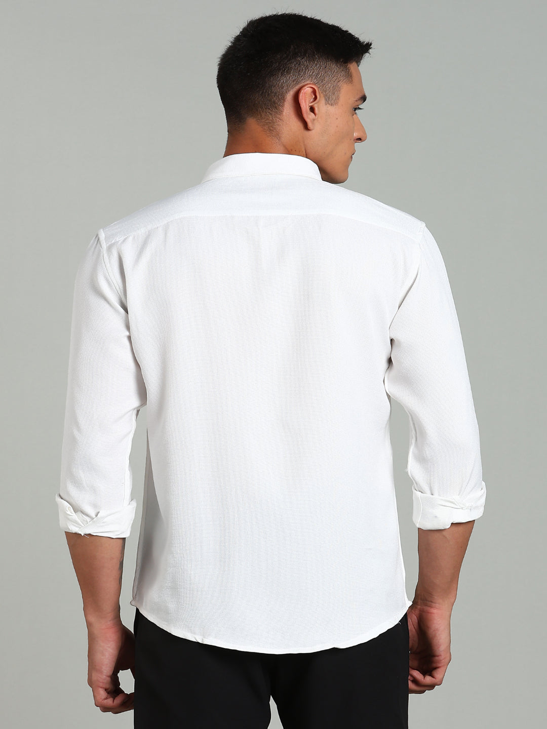 Striv White Solid Shirt