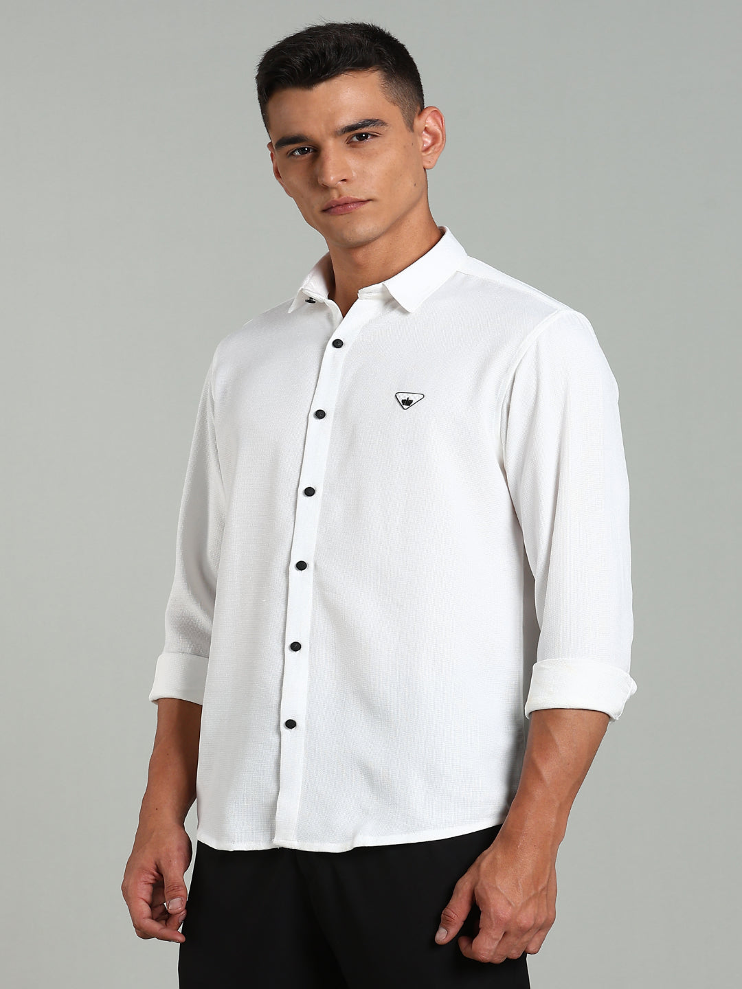 Striv White Solid Shirt