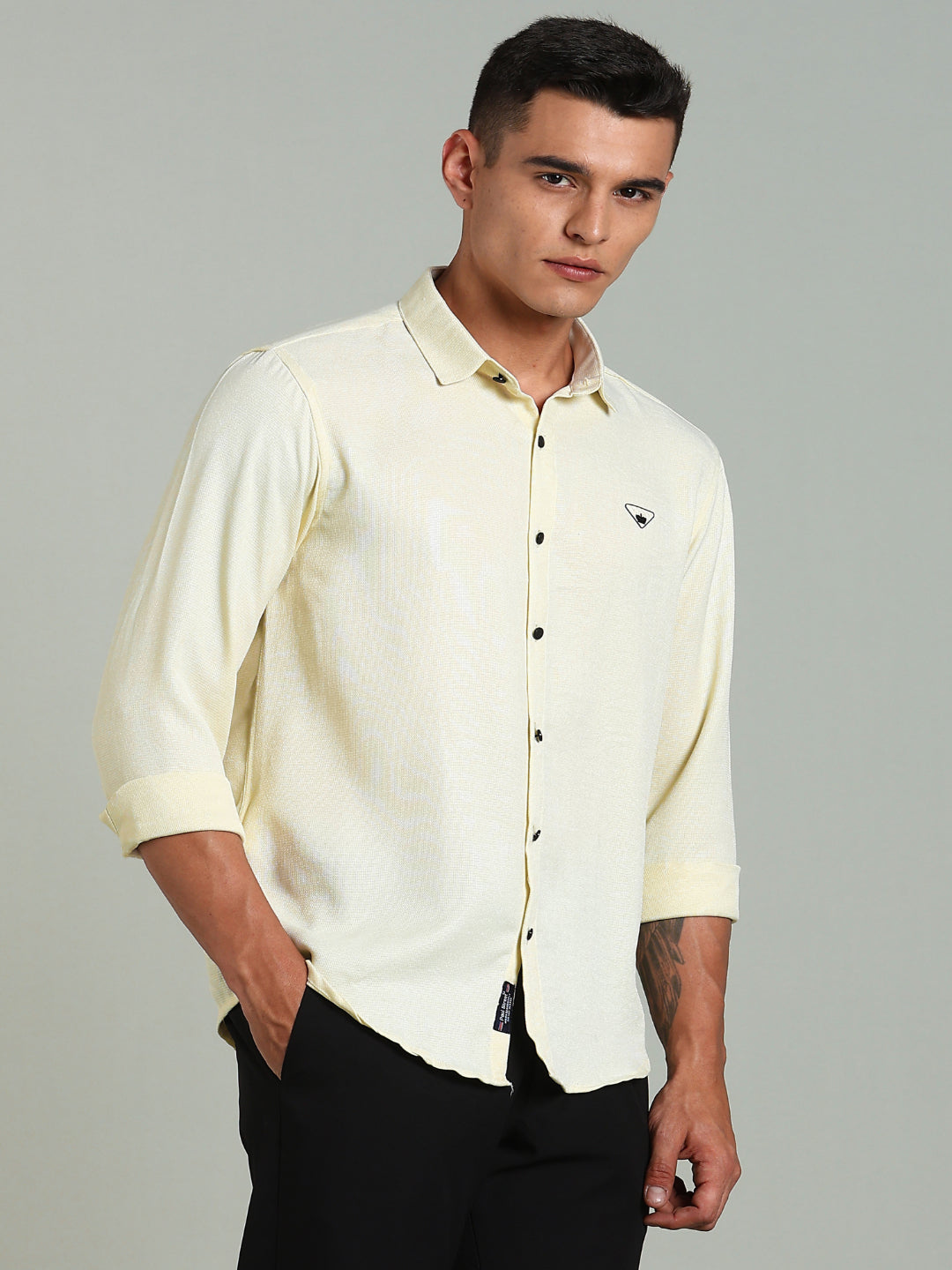 Yellow Striv Solid Shirt