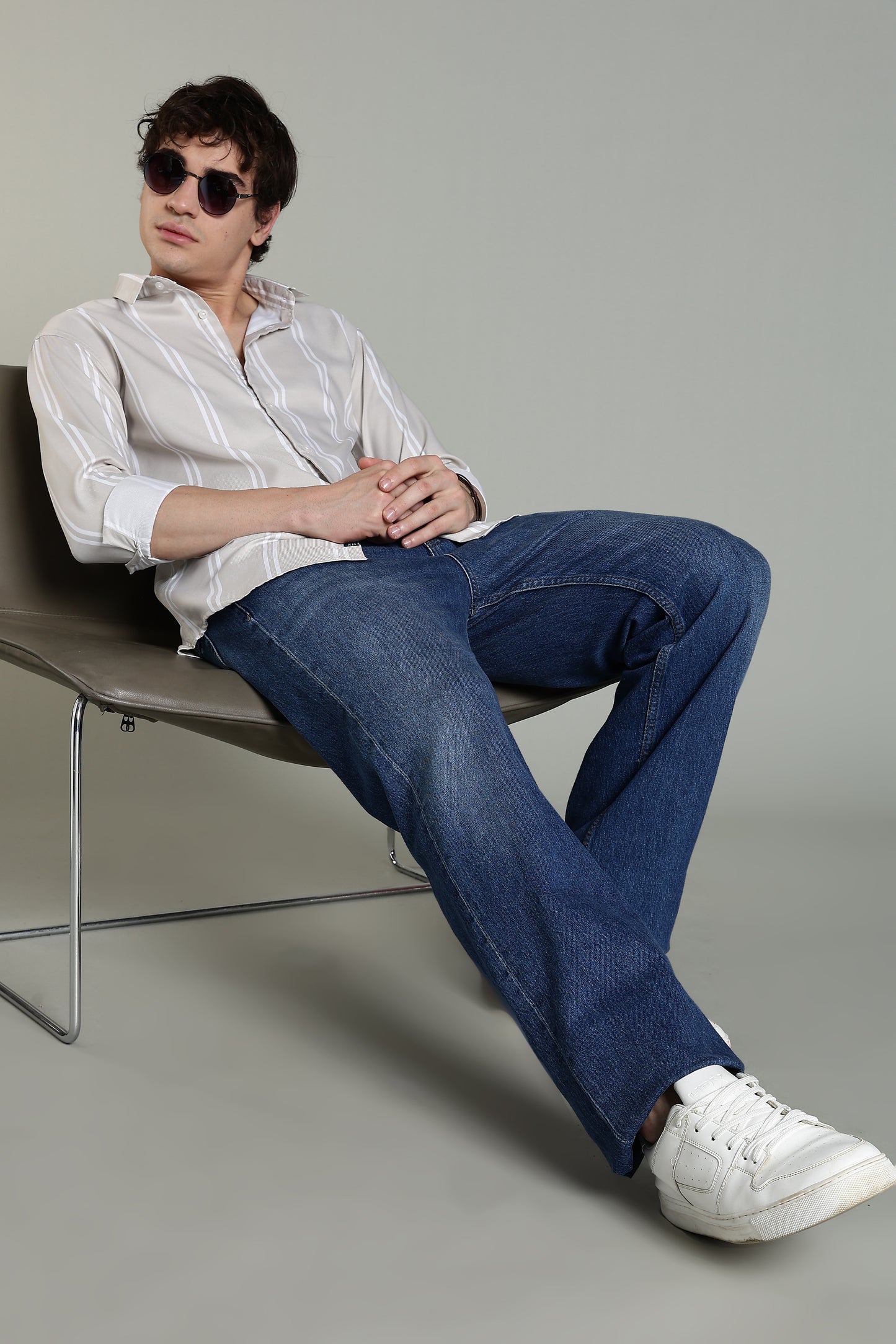 Stran Beige Striped Shirt