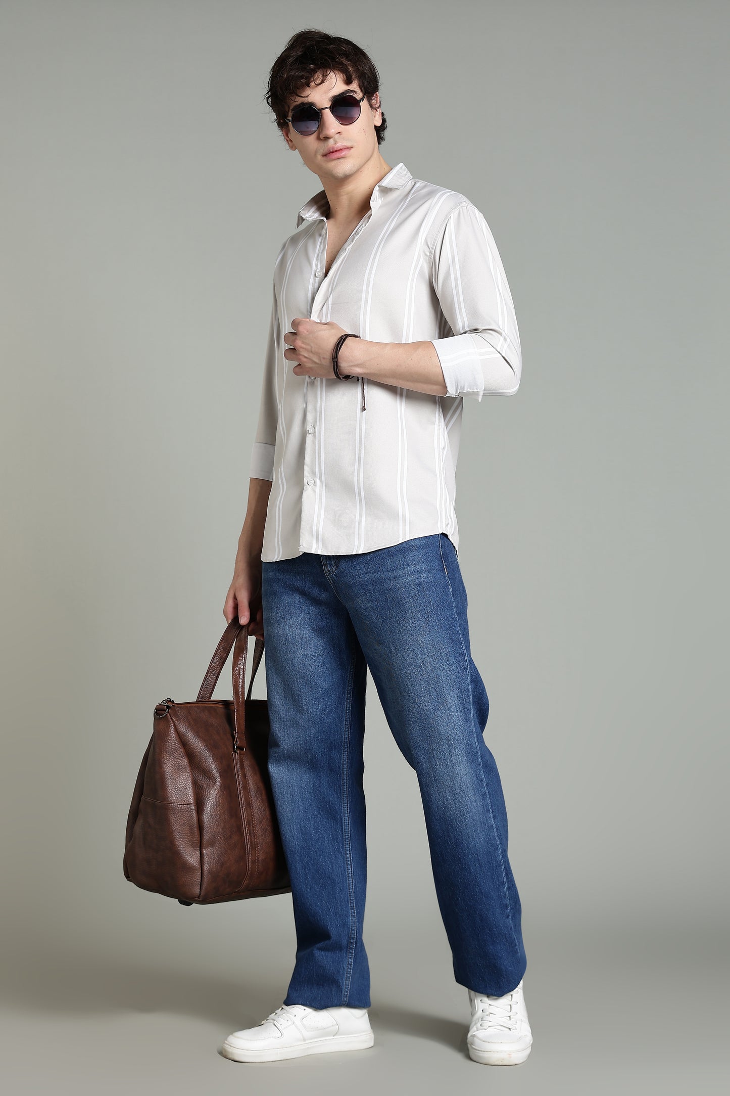 Stran Beige Striped Shirt