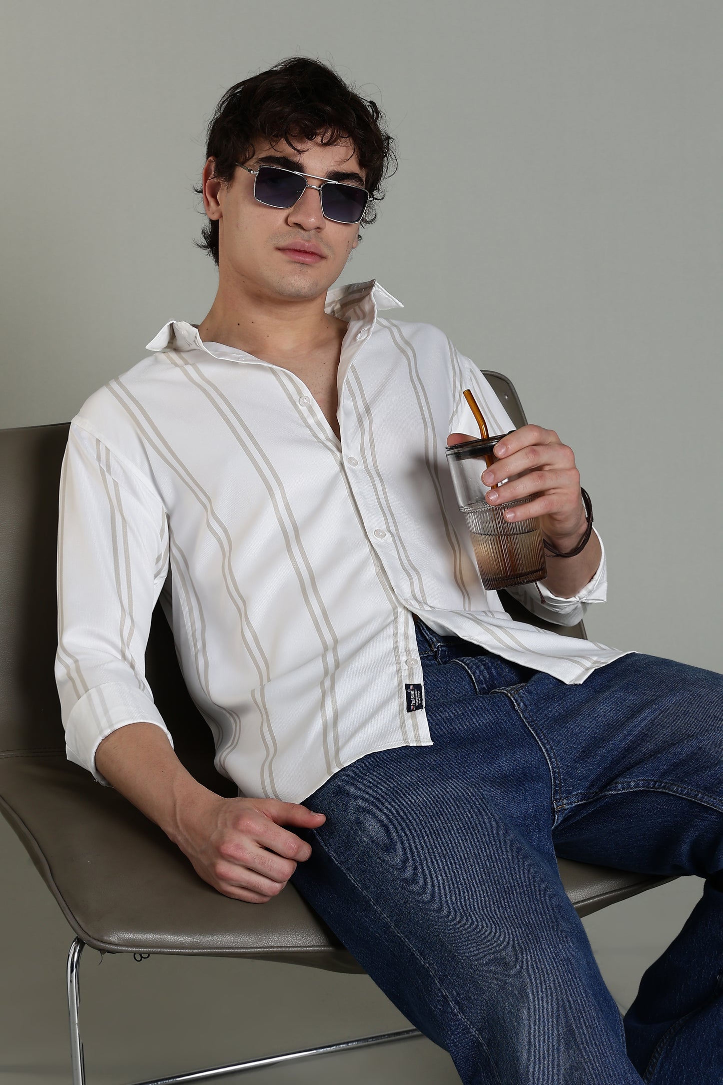 Stran White Striped Shirt