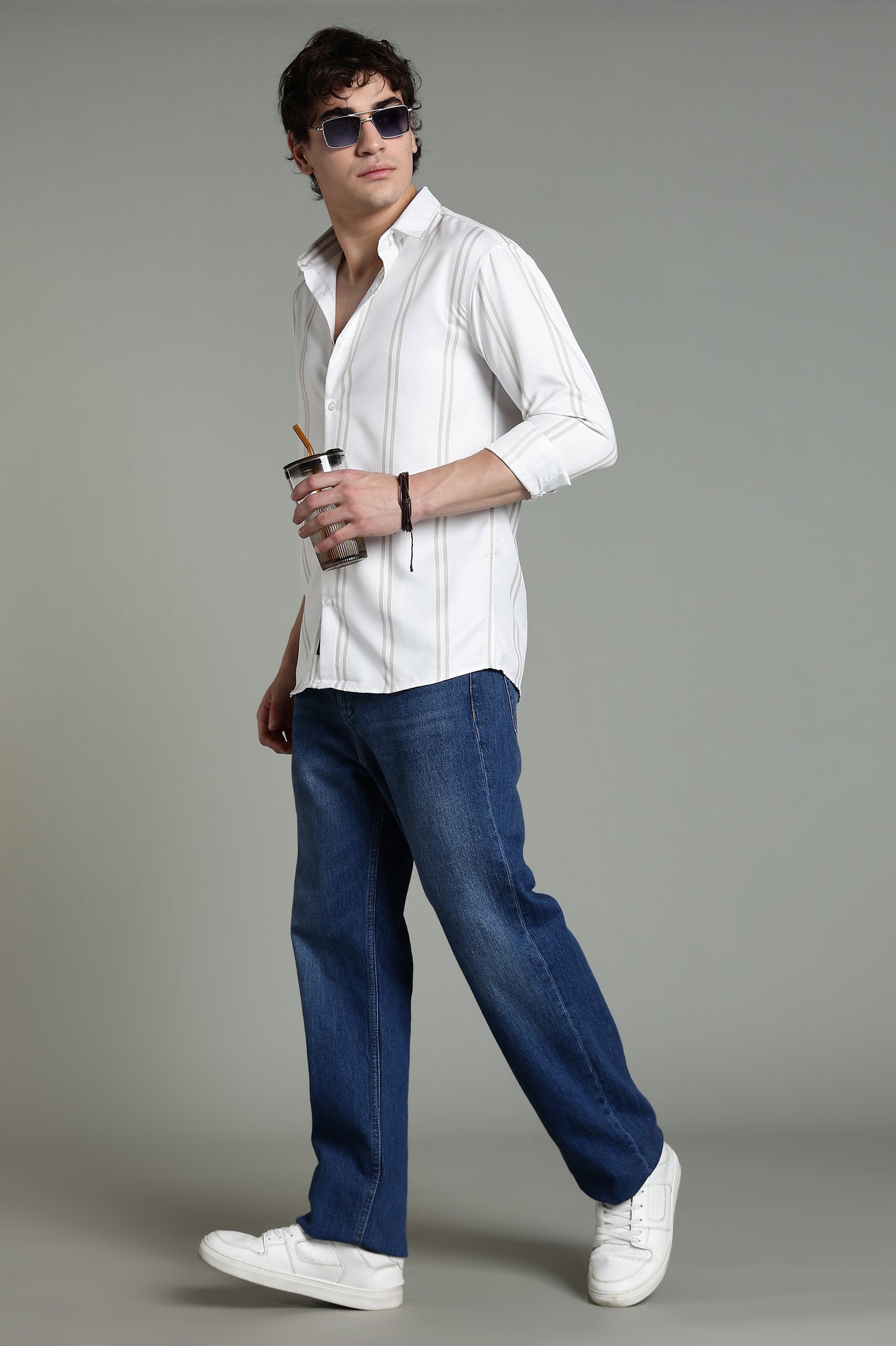Stran White Striped Shirt