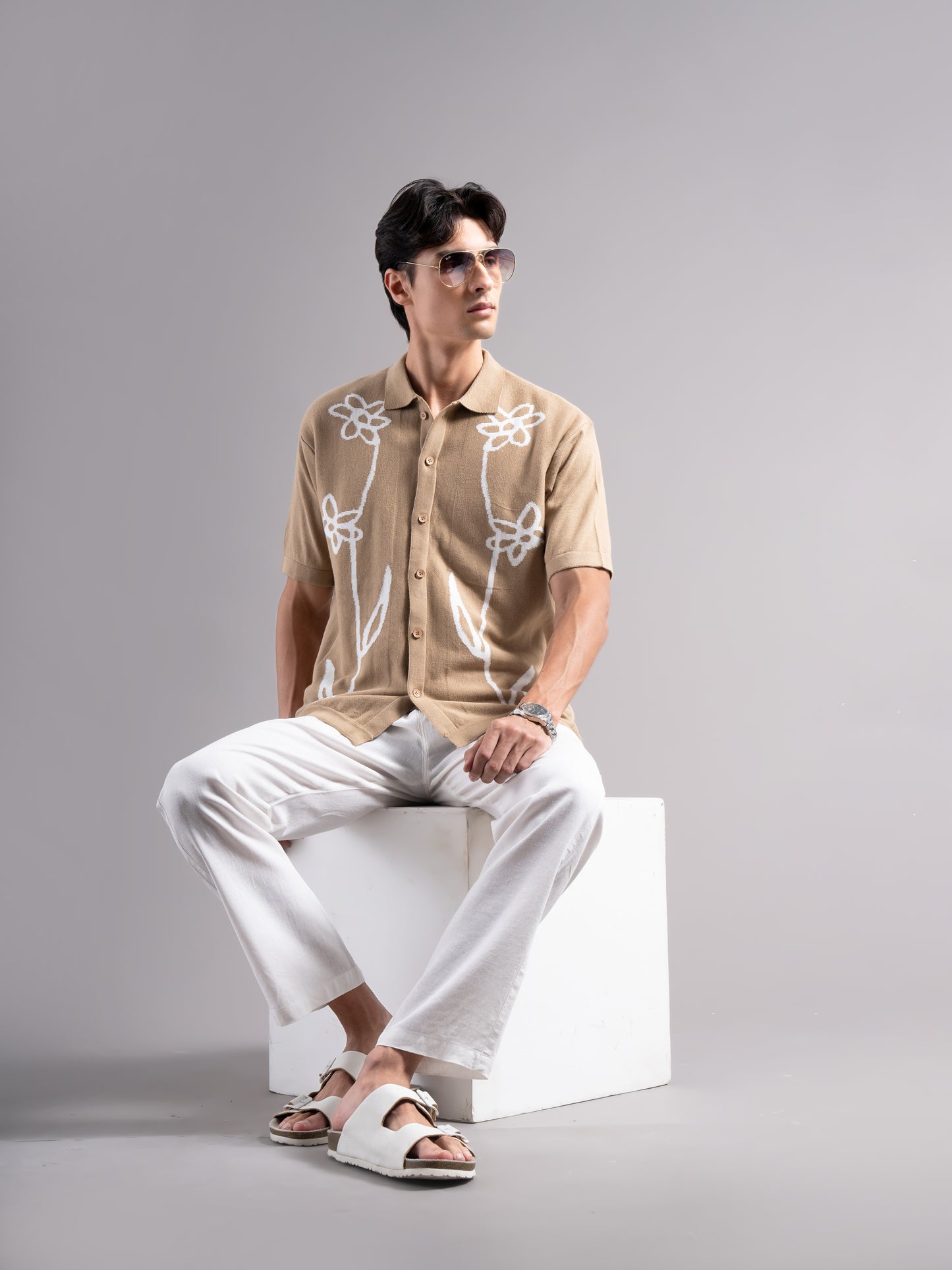 Arlo Brown Knit Shirt