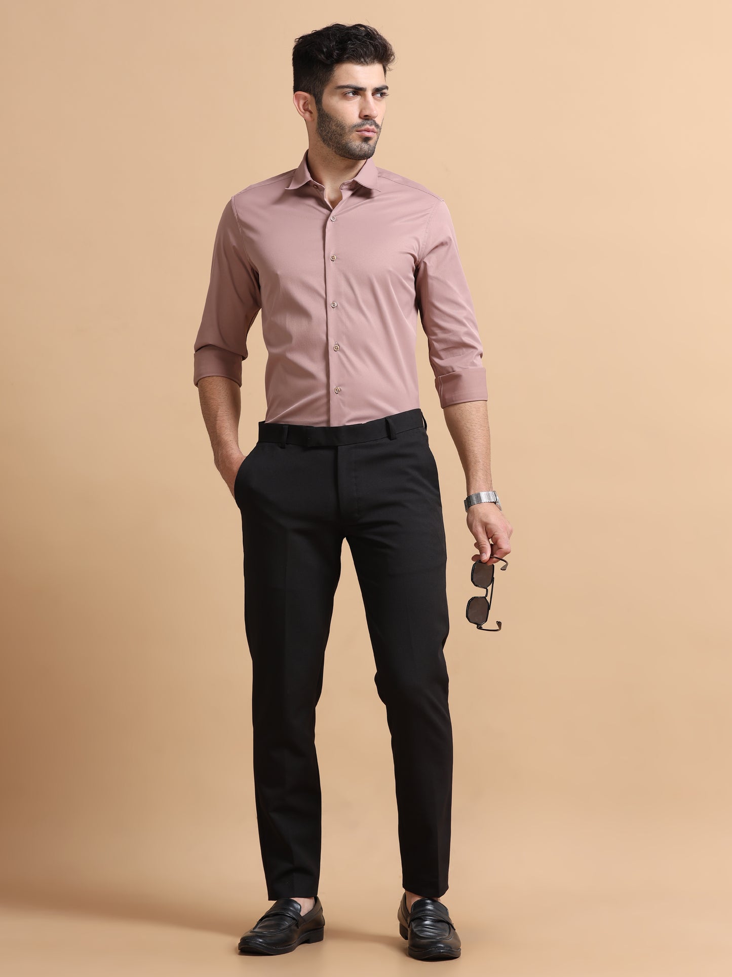Caden Mauve Solid Shirt