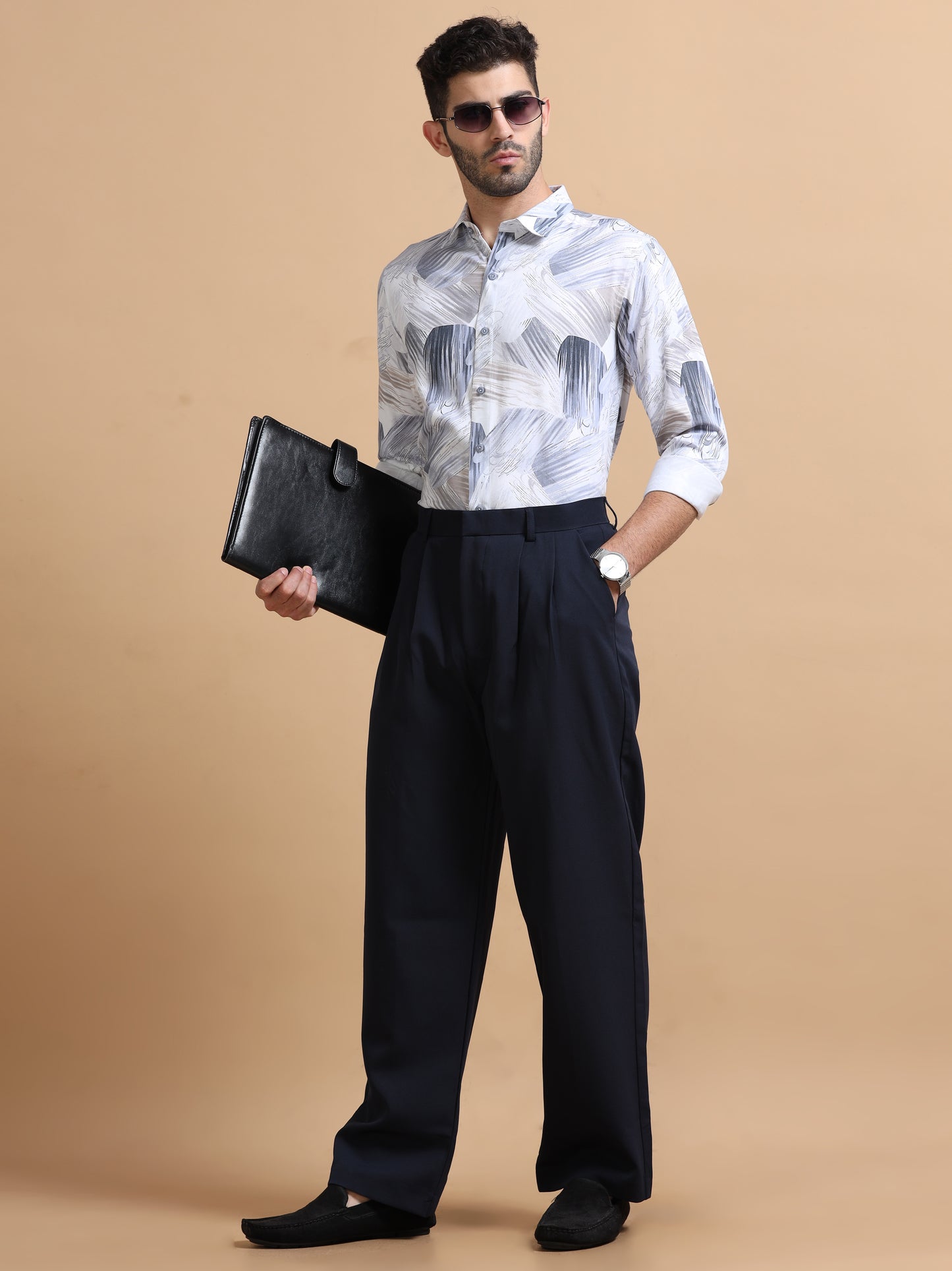 Bren Blue Abstract Shirt