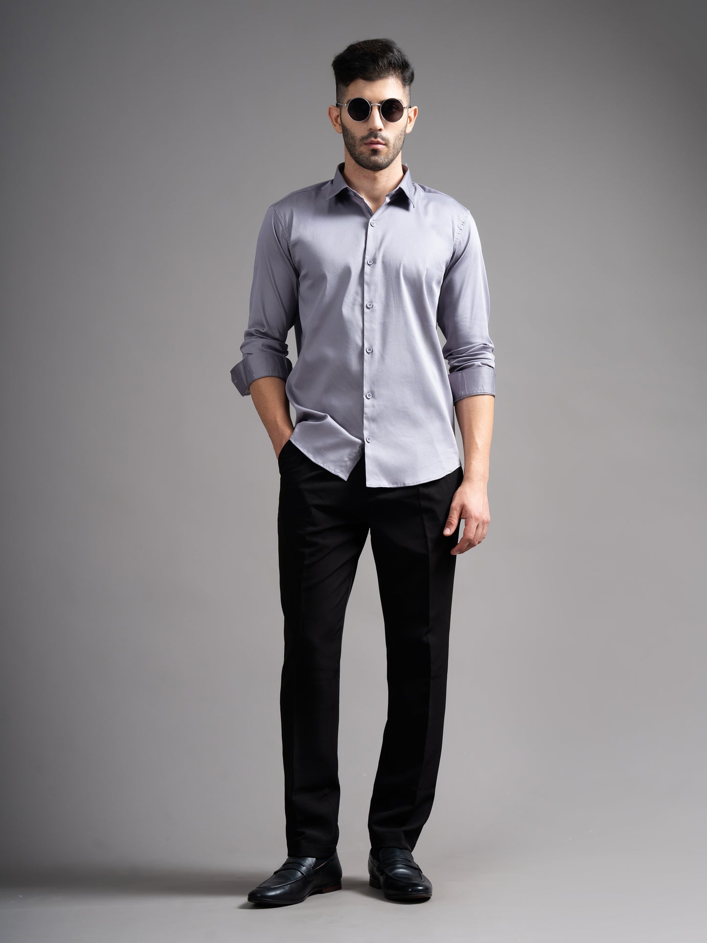 Garn Solid Grey Shirt