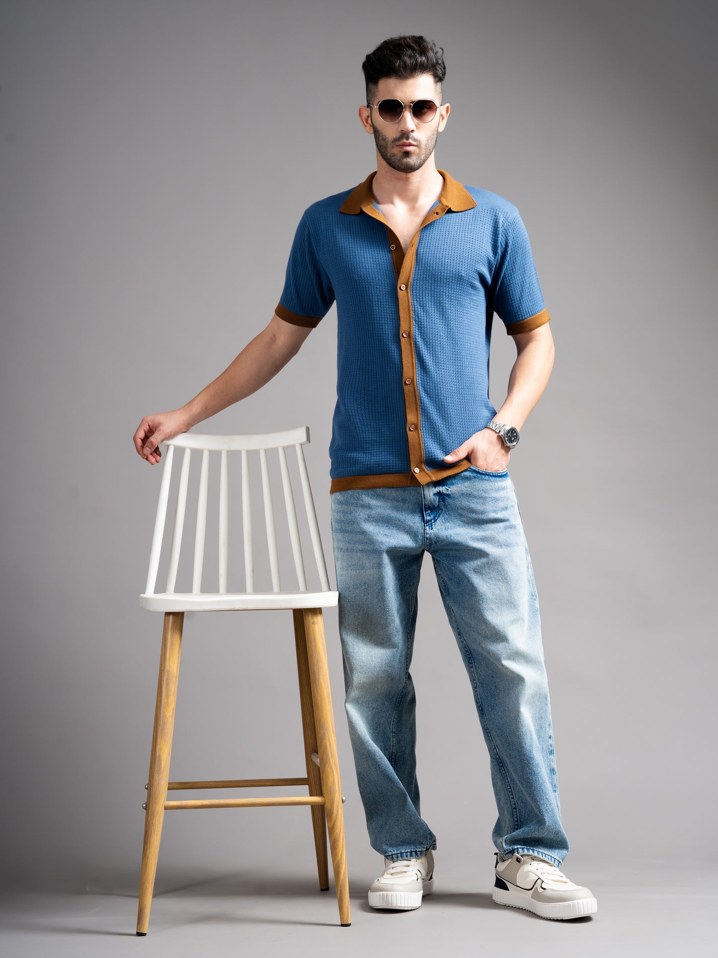 Dane Blue Knit Shirt