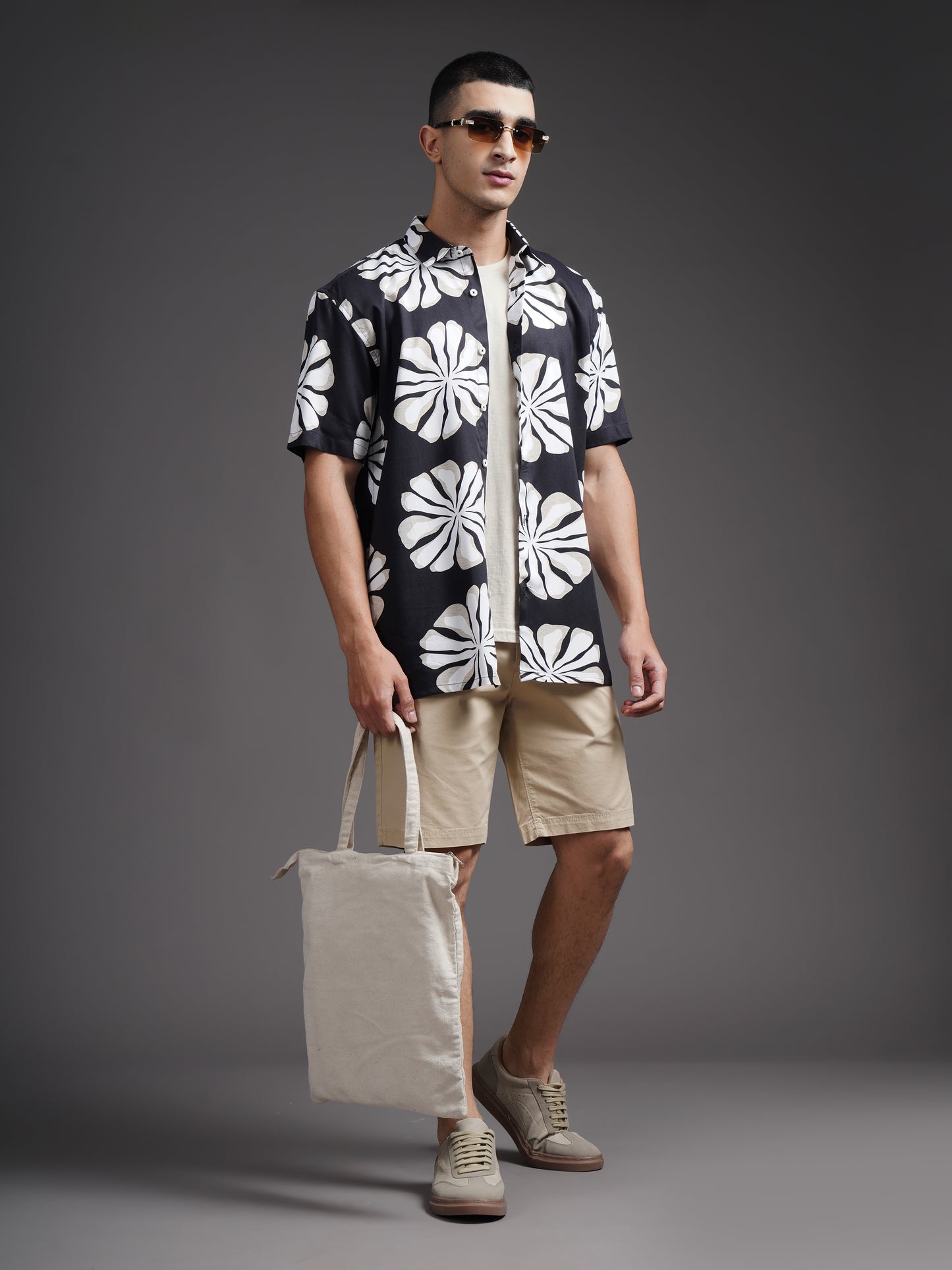 Eldun Black Printed Shirt