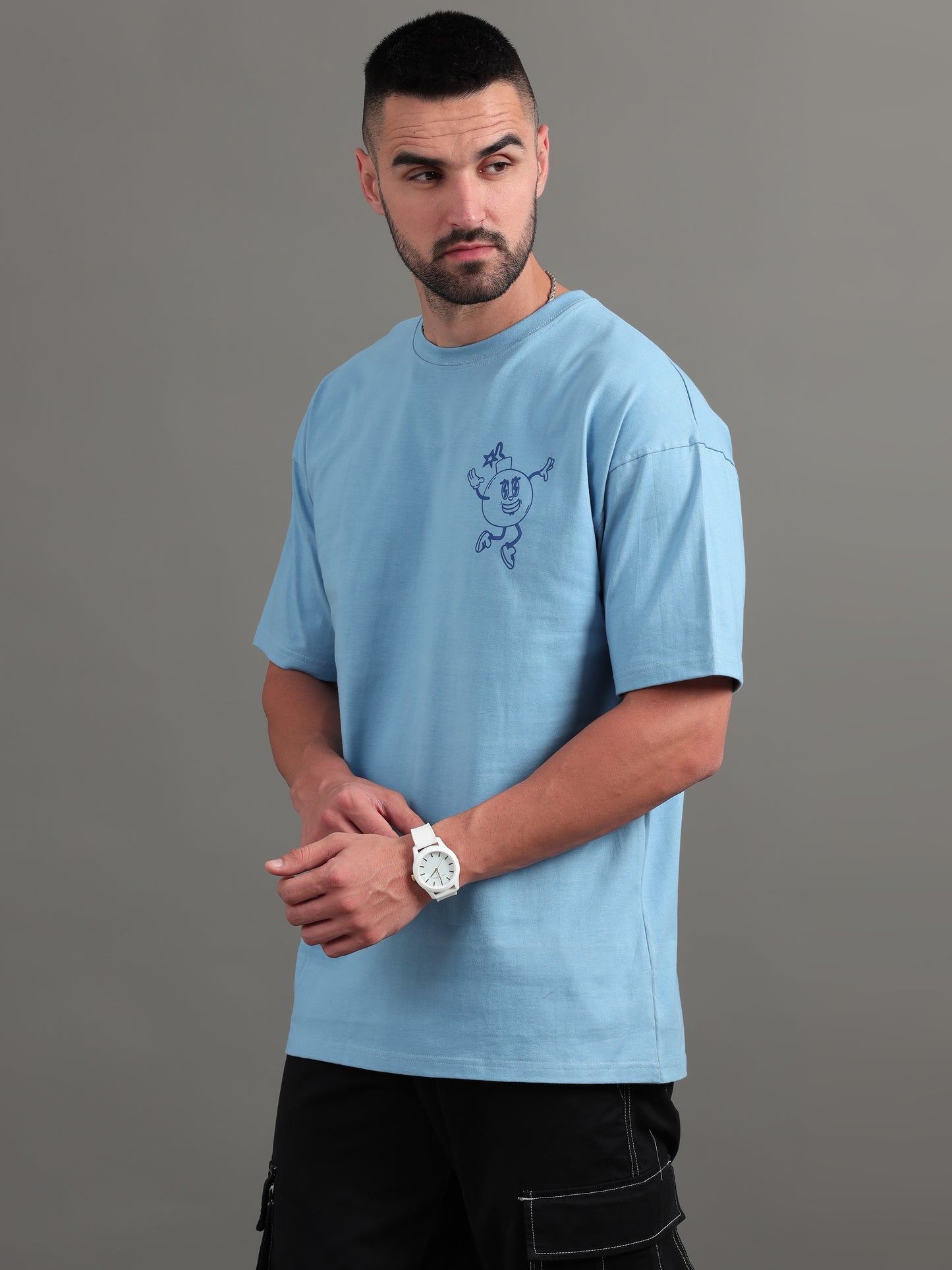 Drop the Bomb Blue Oversized T-Shirt