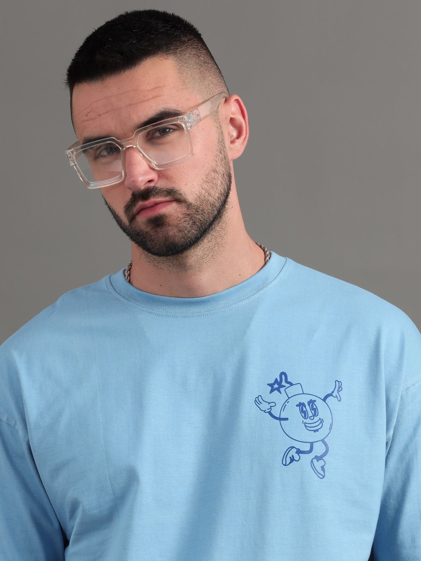 Drop the Bomb Blue Oversized T-Shirt