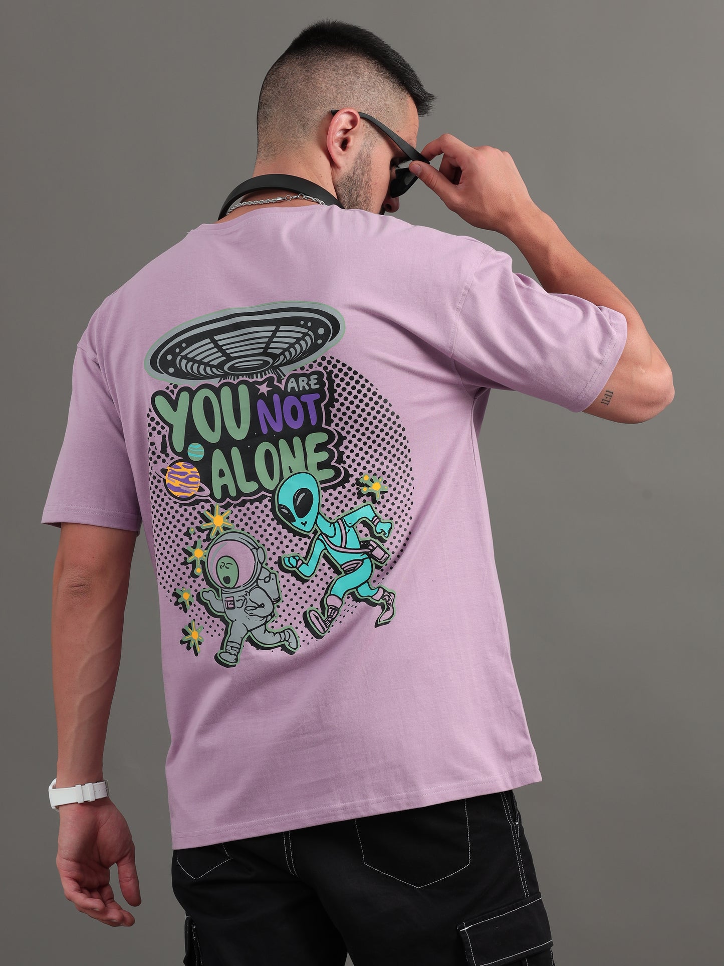 Not Alone Mauve Oversized T-Shirt