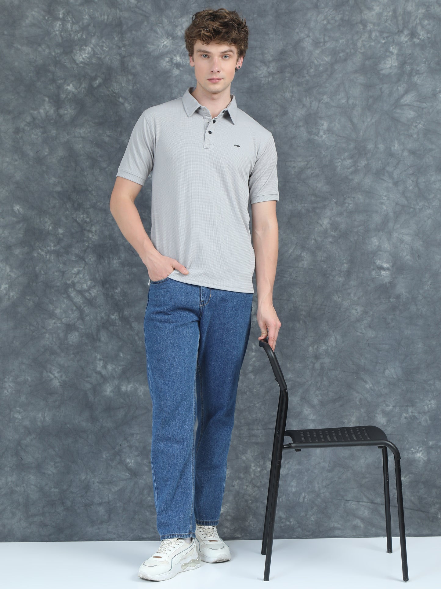 Cubic Polo Grey T-Shirt