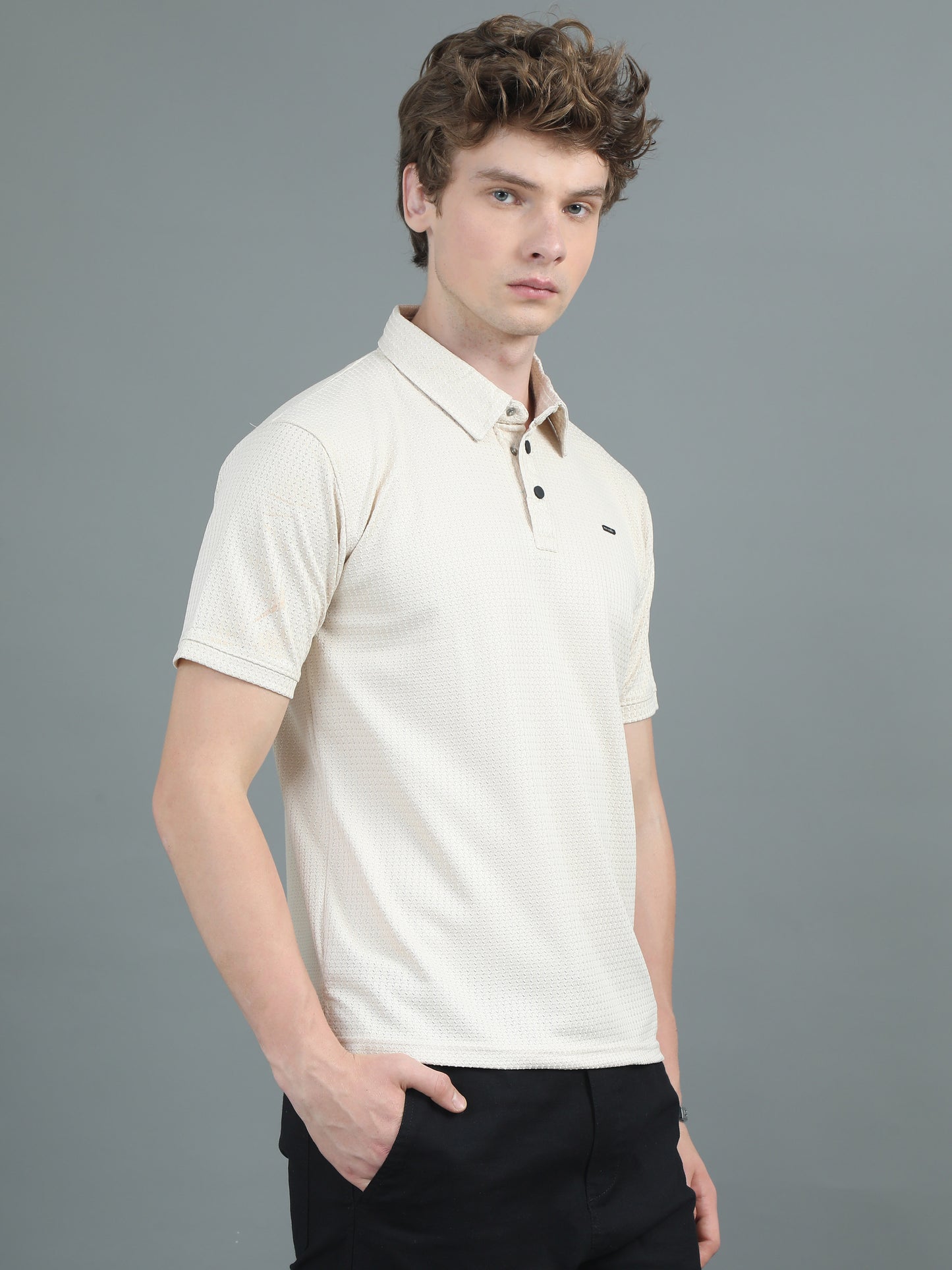 Ripple Polo Beige T-Shirt