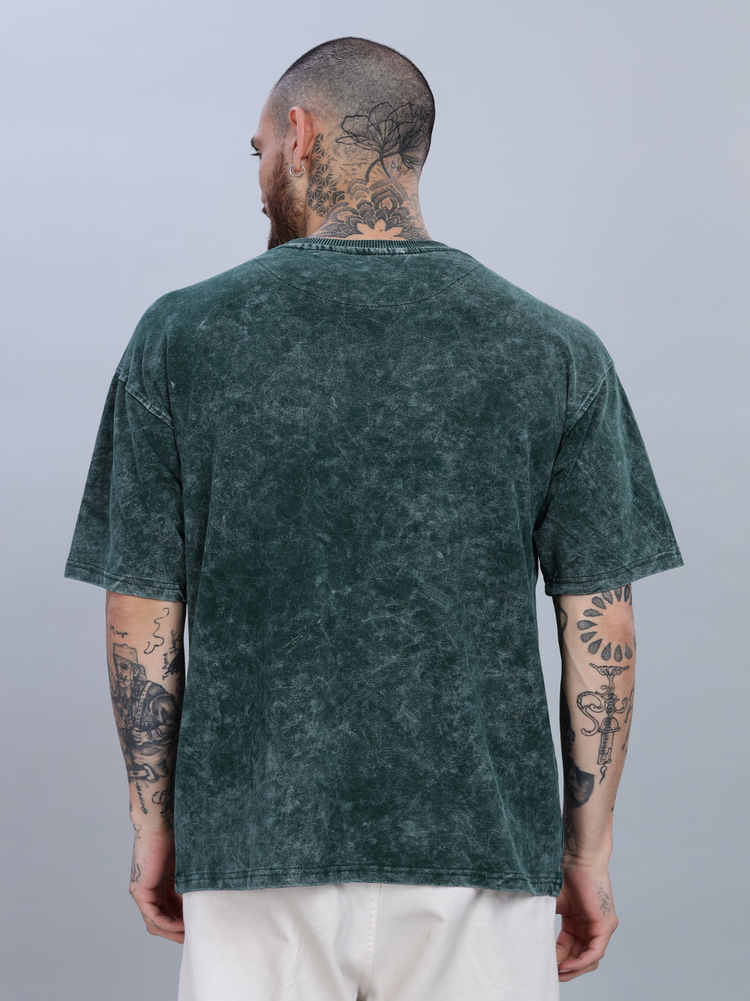 Skull Oversized Green T-Shirt