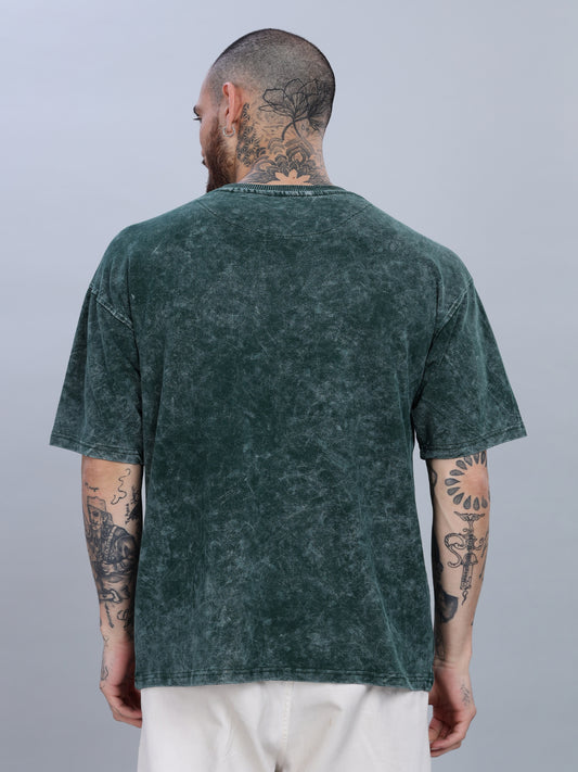 Skull Oversized Green T-Shirt