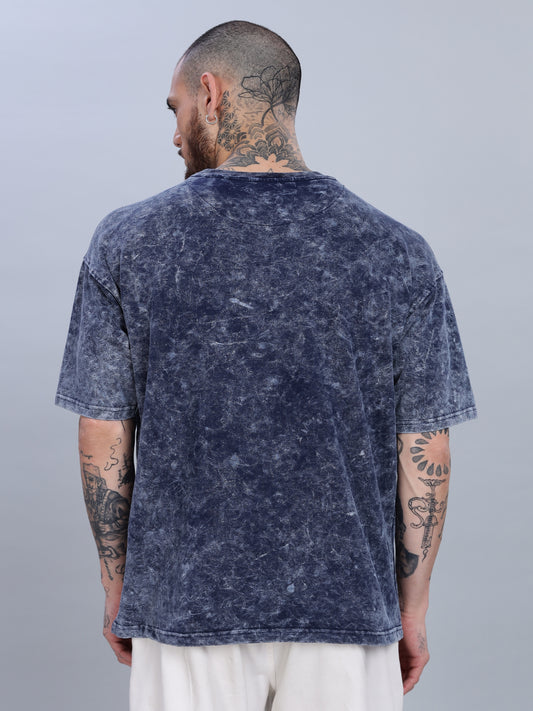 Skull Oversized Blue T-Shirt