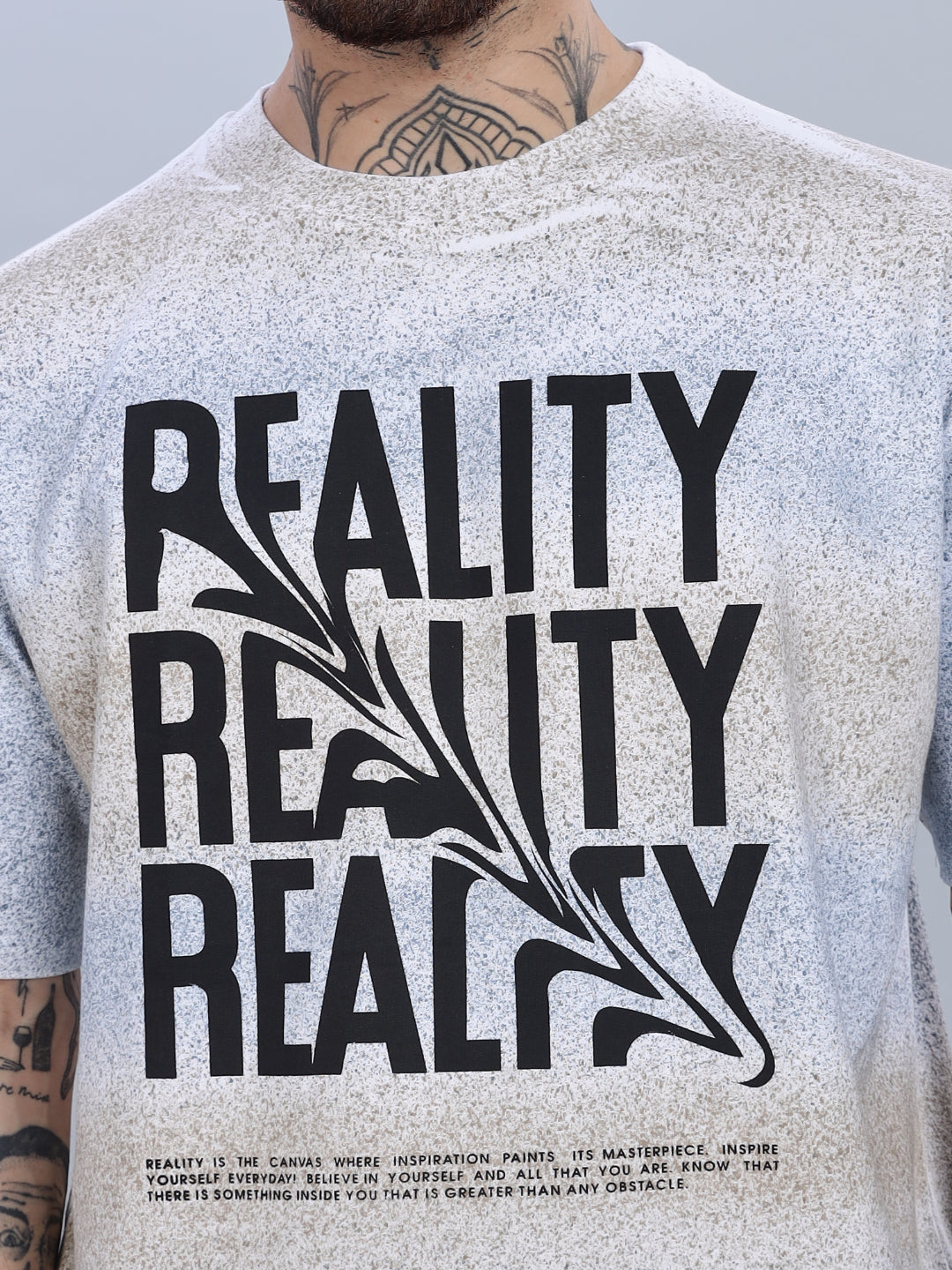 Reality Oversized Blue T-Shirt