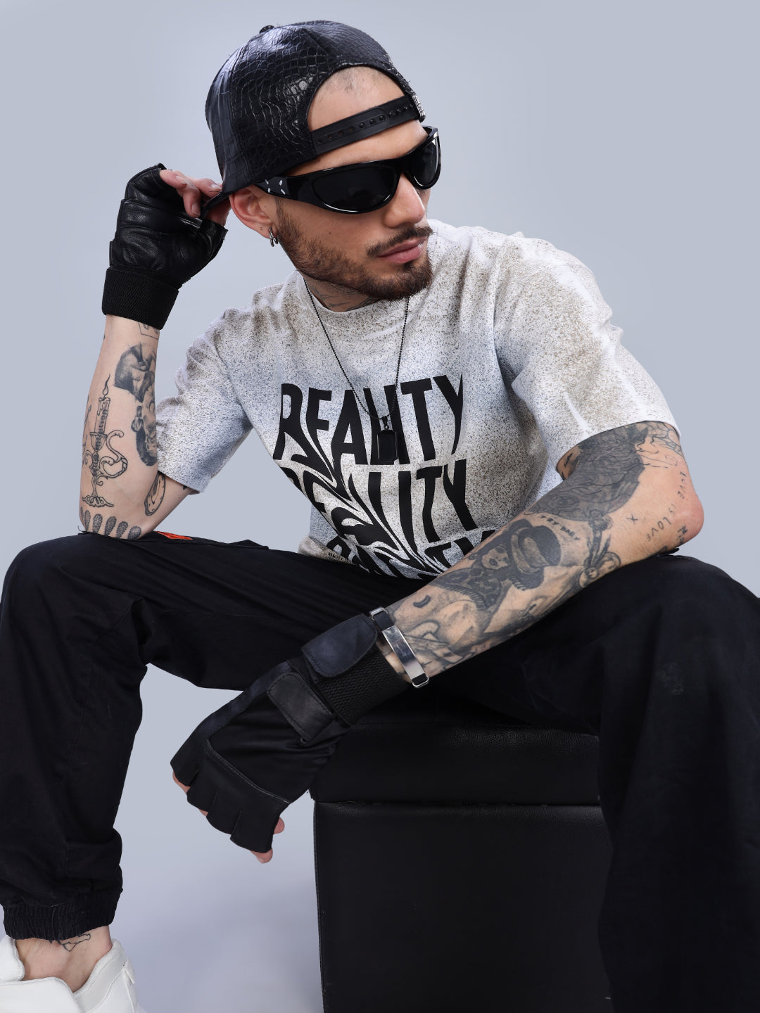 Reality Oversized Blue T-Shirt