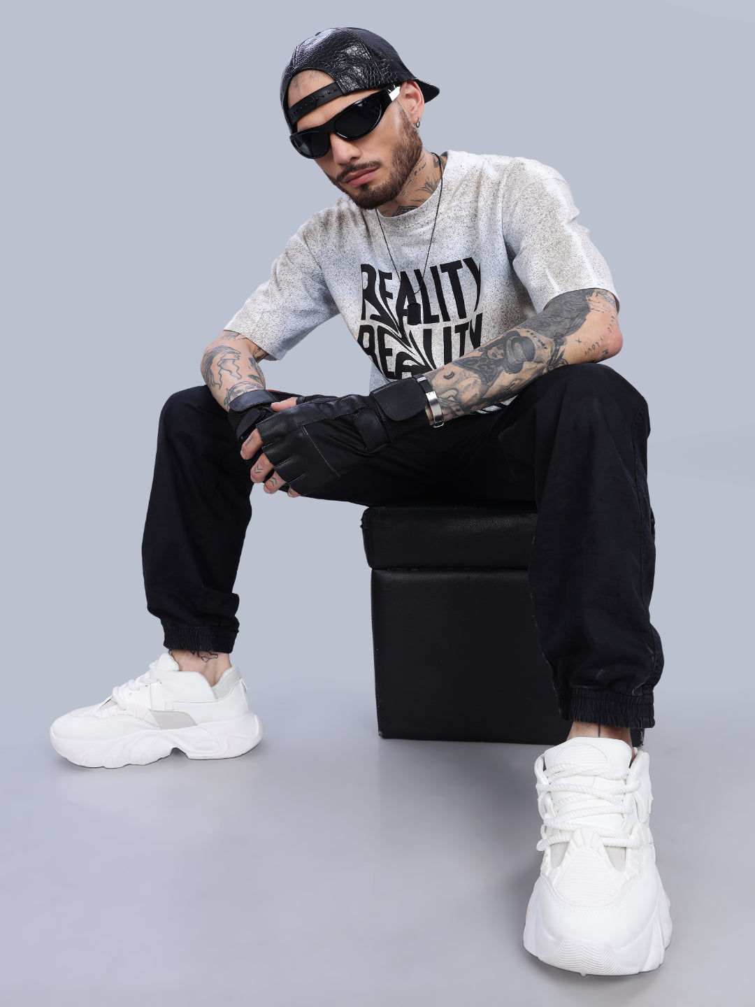 Reality Oversized Blue T-Shirt