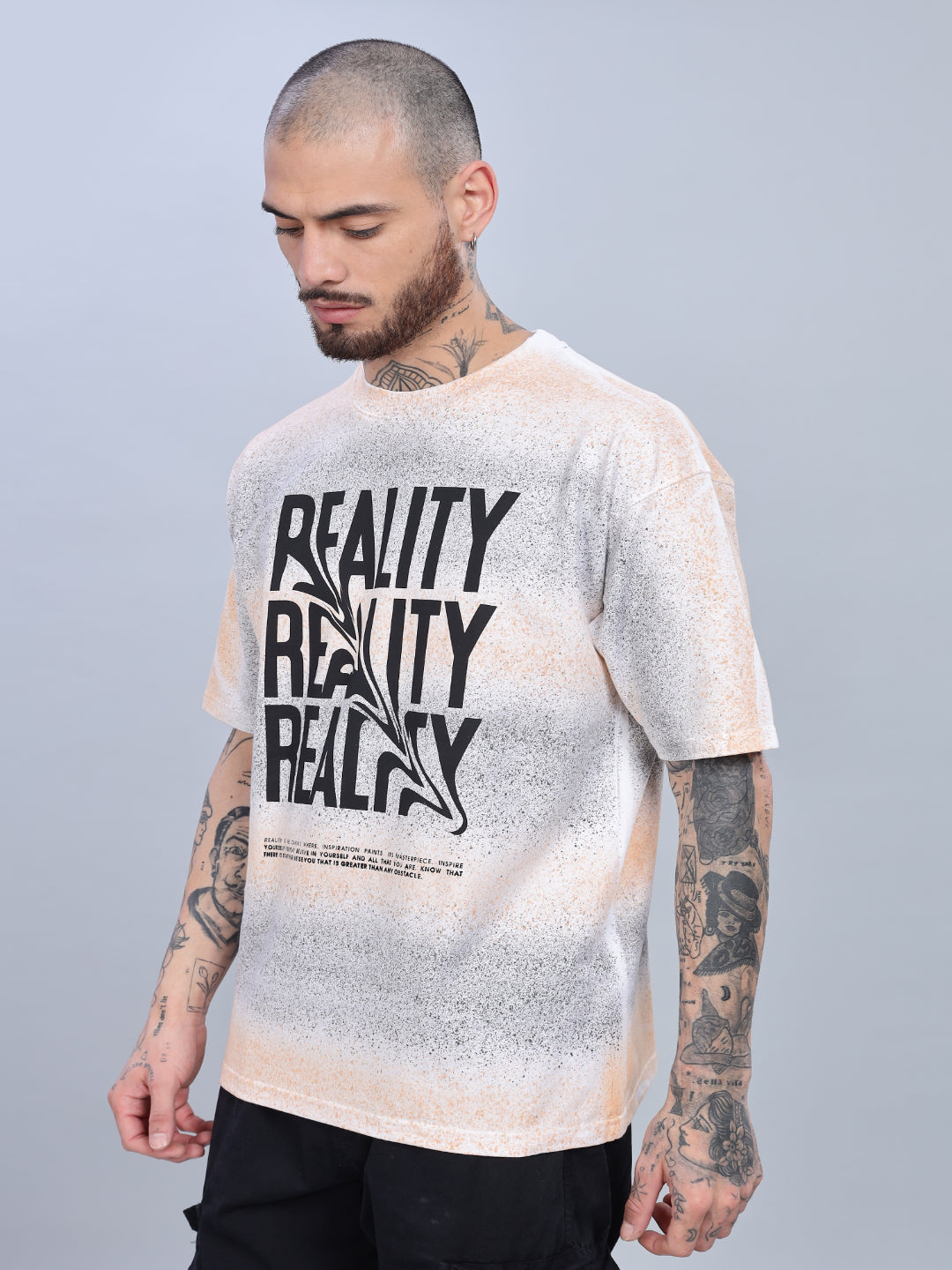 Reality Oversized Cream T-Shirt