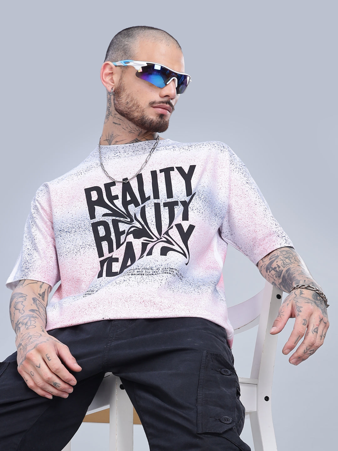 Reality Oversized Pink T-Shirt