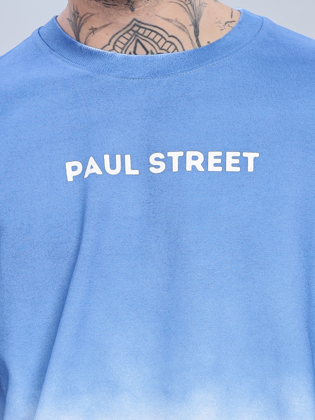 Half Hue Oversized Blue T-Shirt