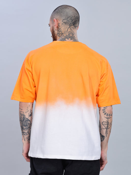 Half Hue Oversized Orange T-Shirt