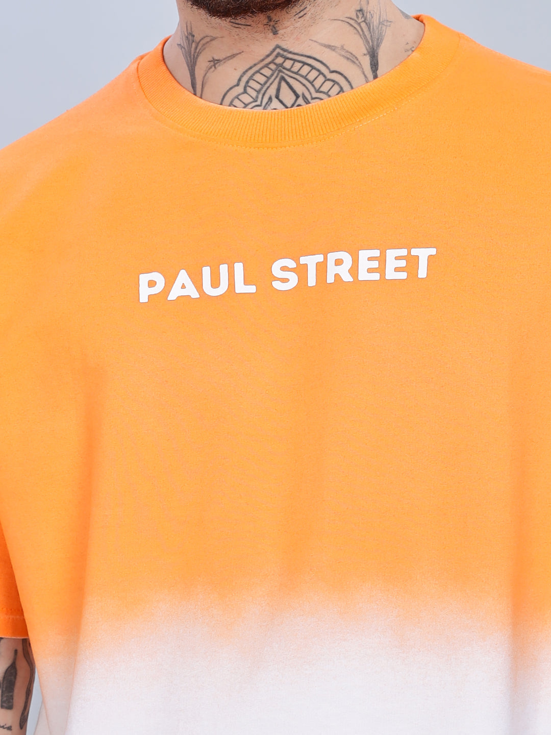 Half Hue Oversized Orange T-Shirt
