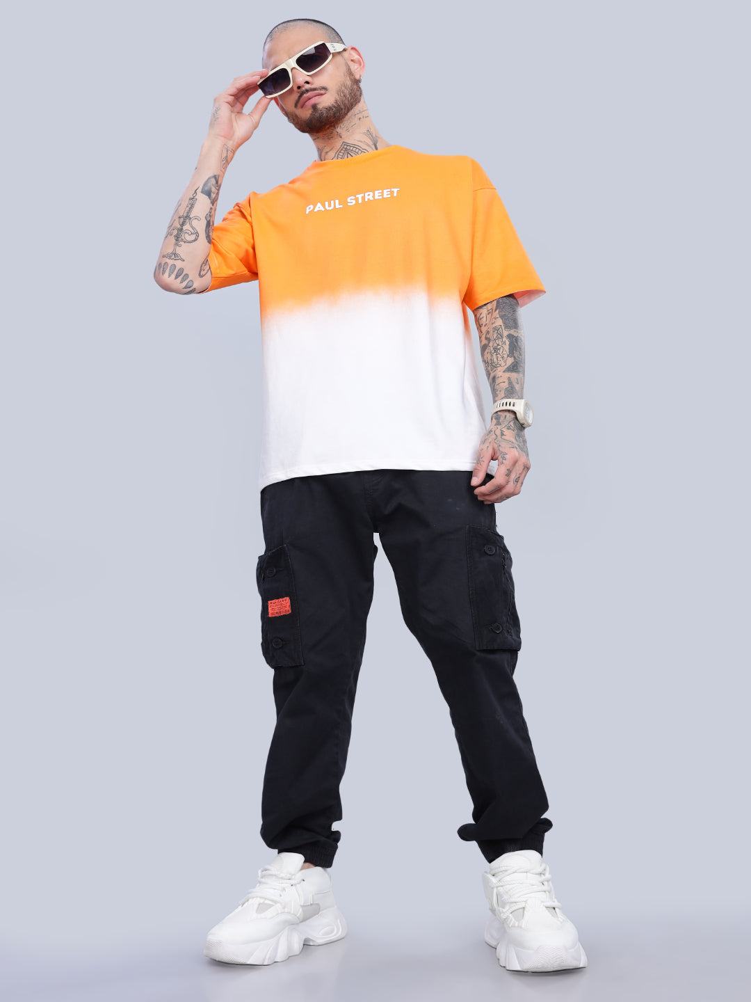 Half Hue Oversized Orange T-Shirt