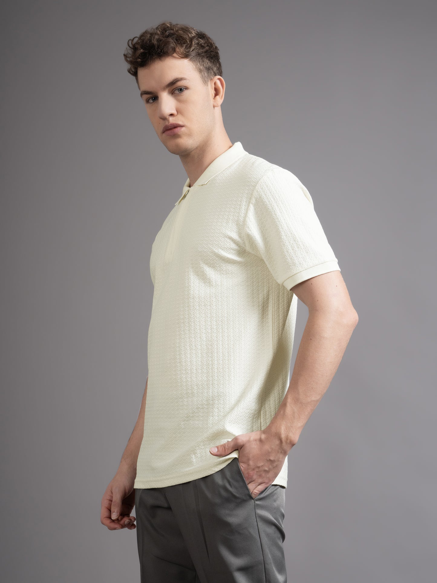 Aspen Beige Polo T-Shirt