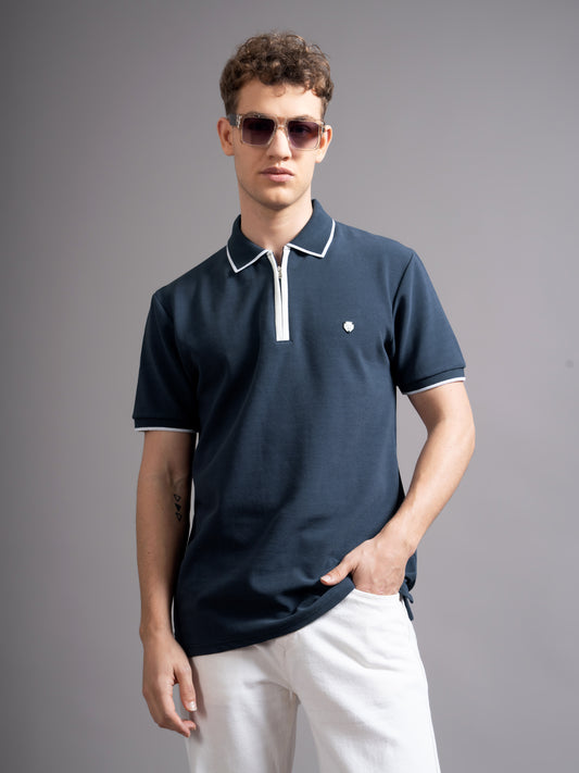 Aurel Navy Polo T-Shirt
