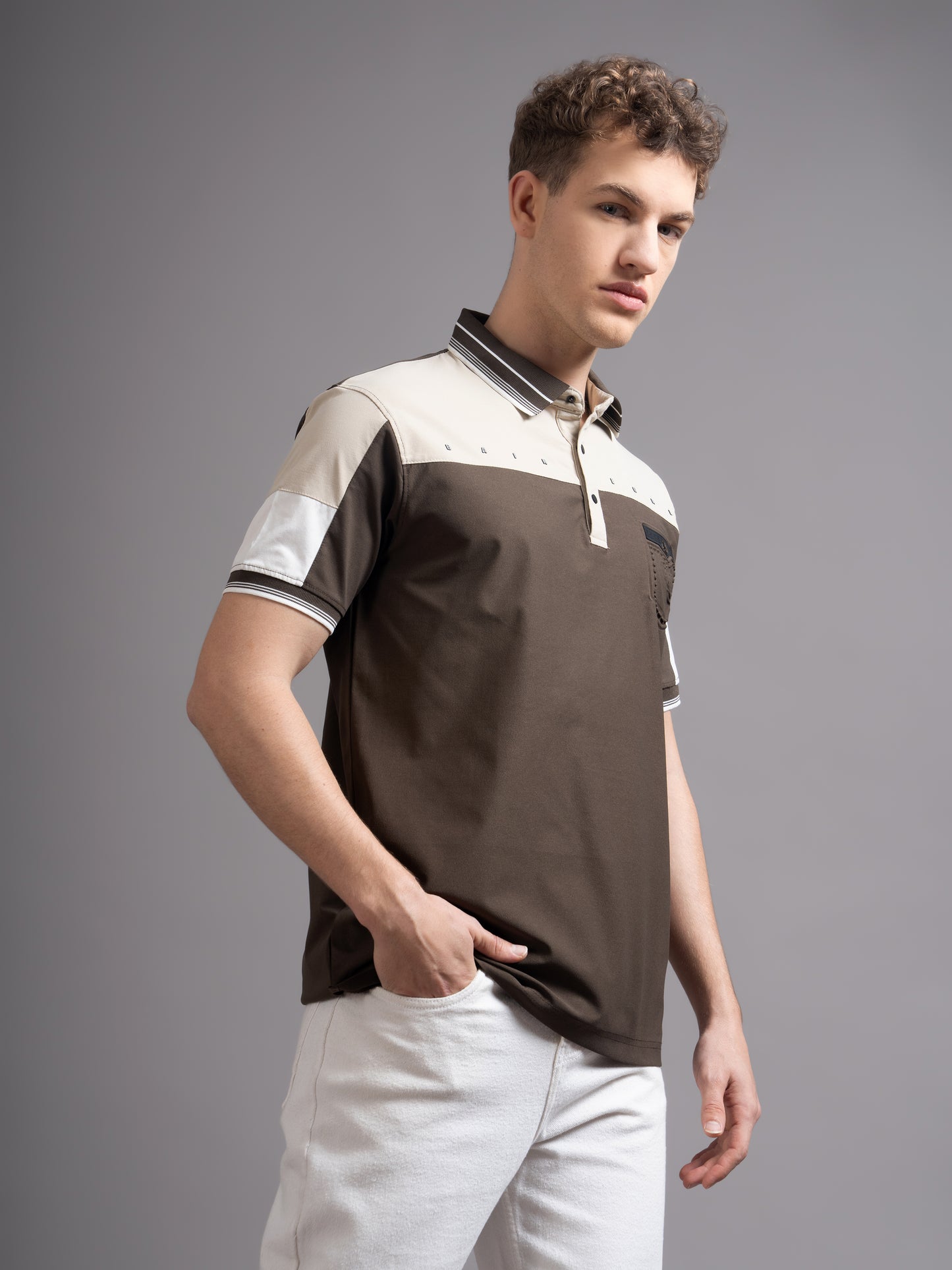 Bergen Brown Polo T-Shirt