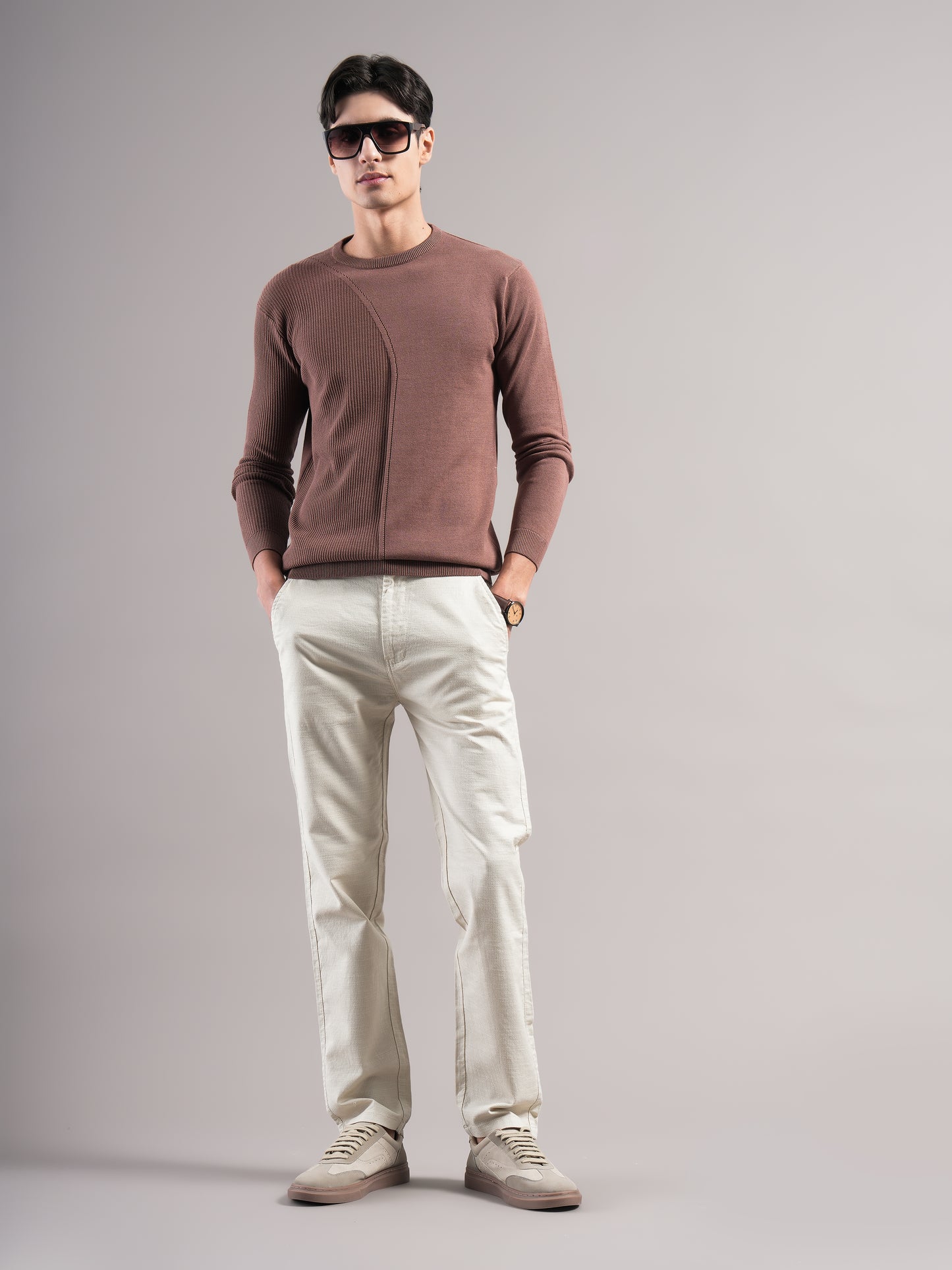 Arc Brown Knit T-Shirt