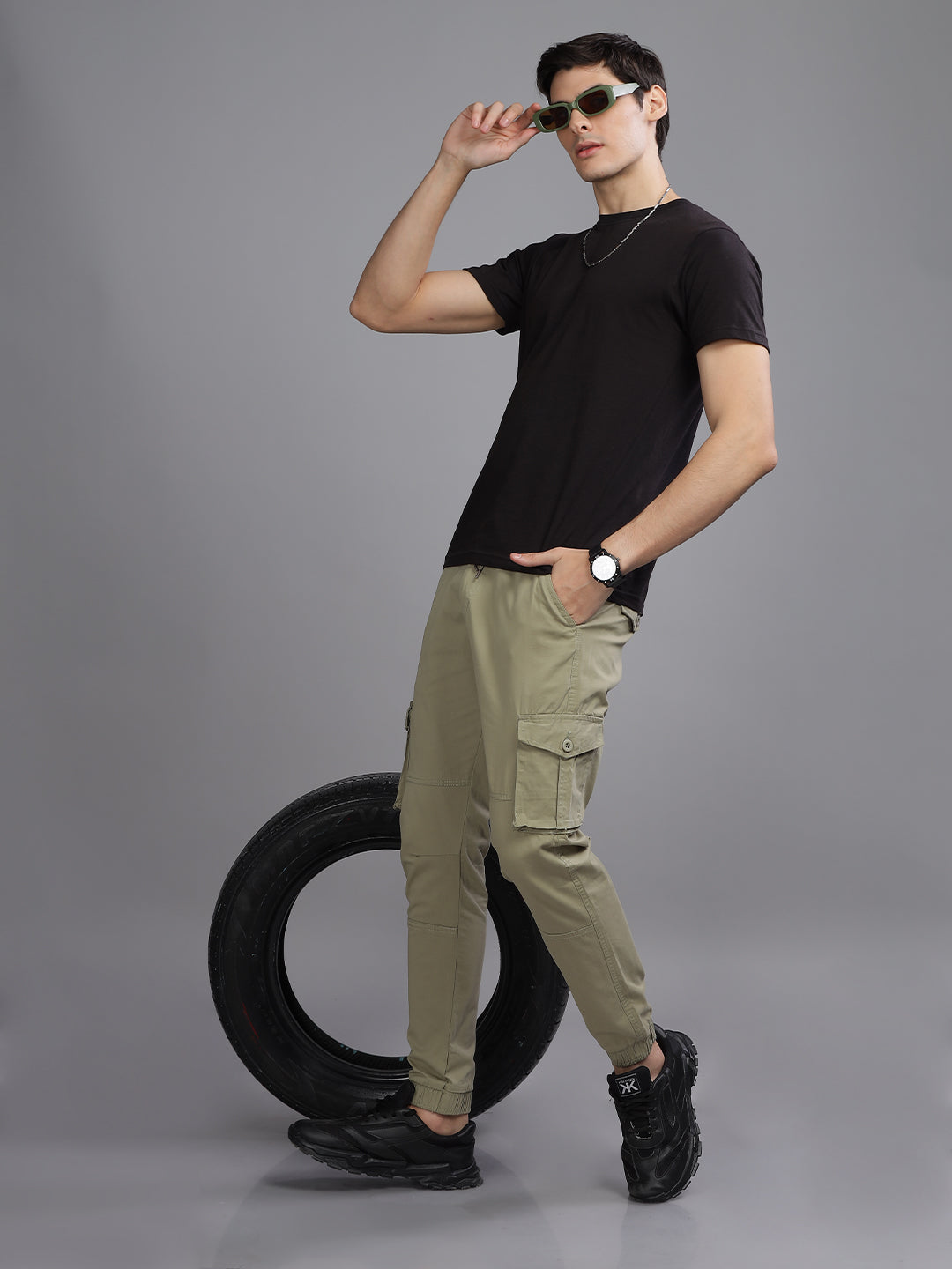 Twill Green Cargo Pant