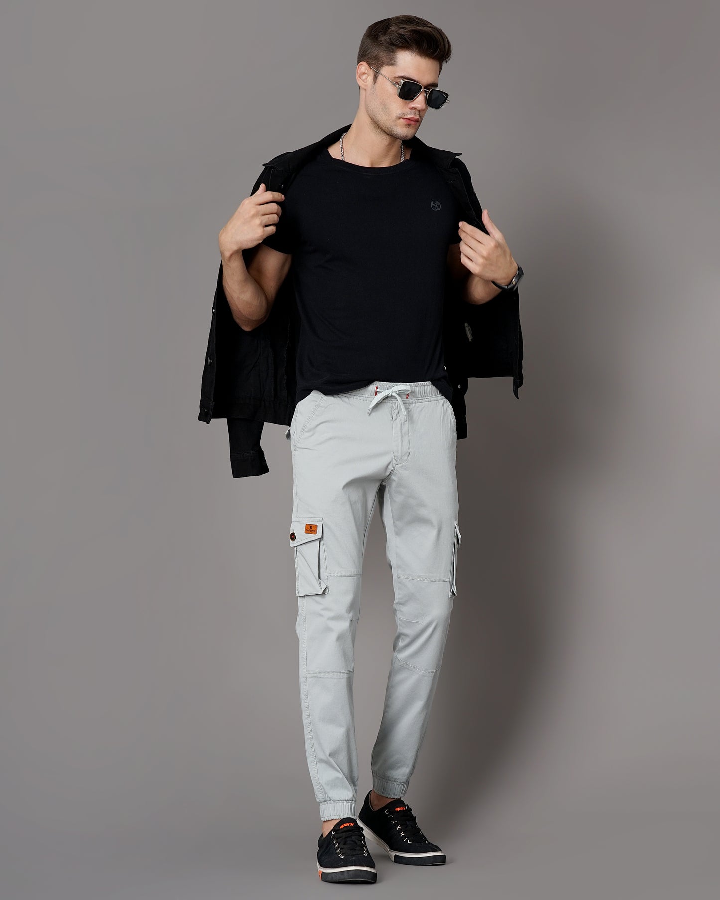 Plain Grey Cargo Pant