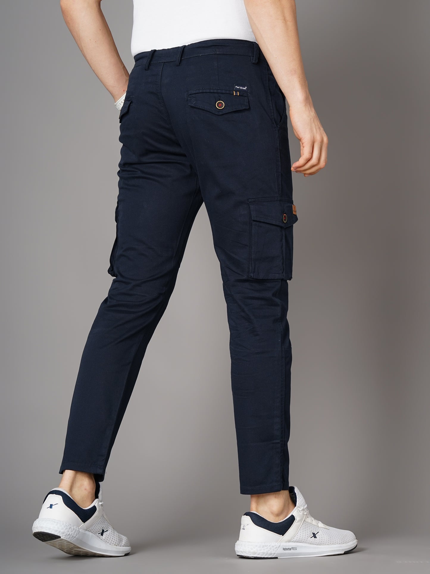 Unribbed Navy Cargo Pant