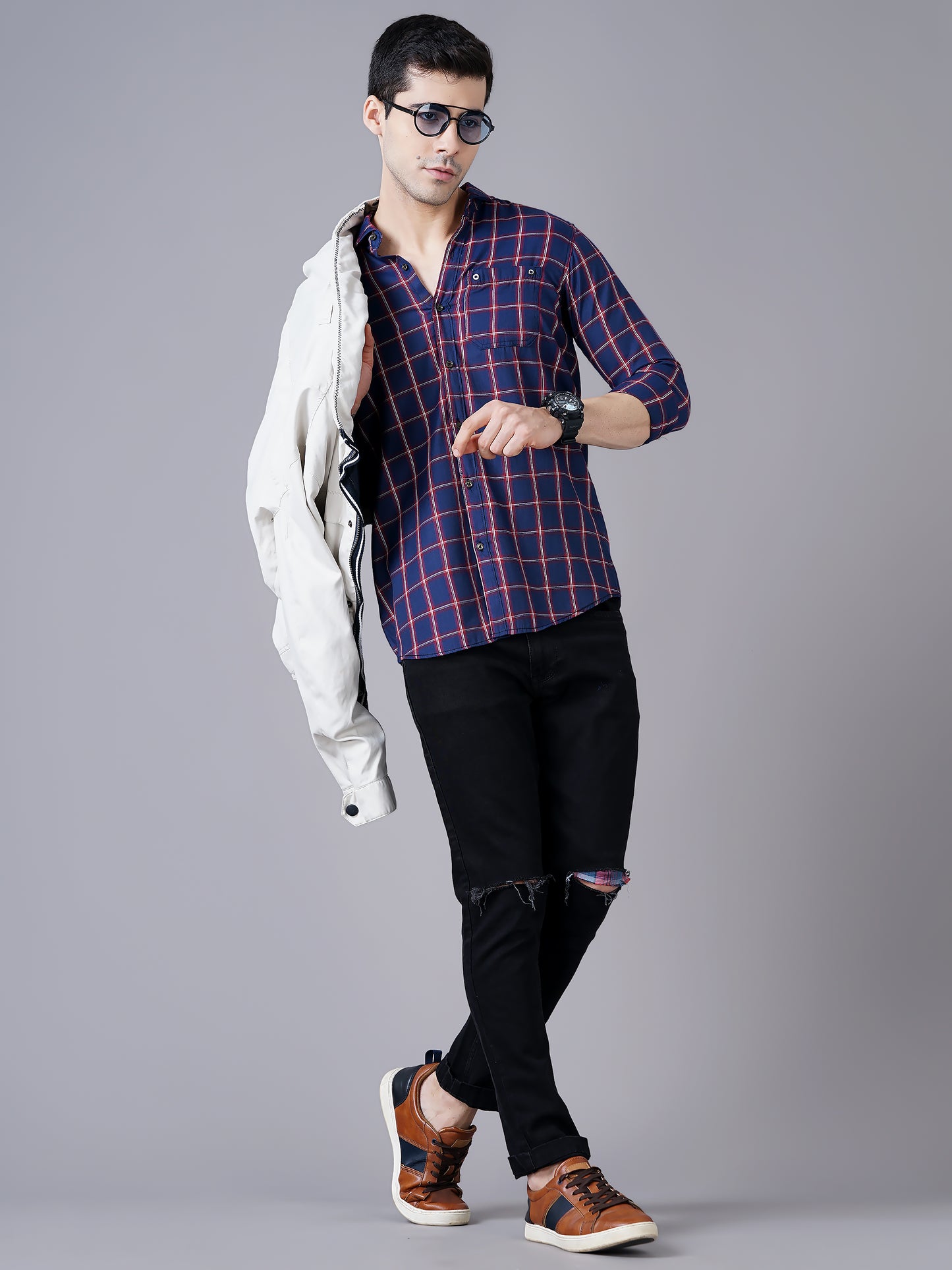 Togo Blue Checks Shirt