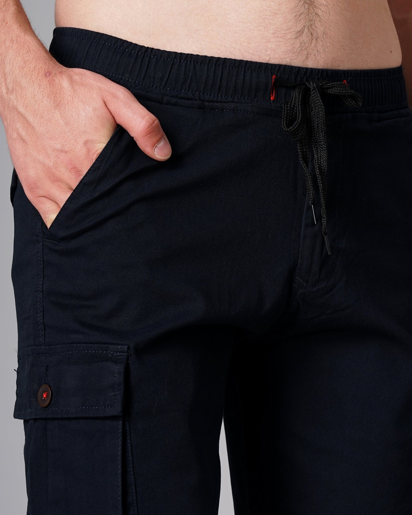Solid Navy Cargo Short