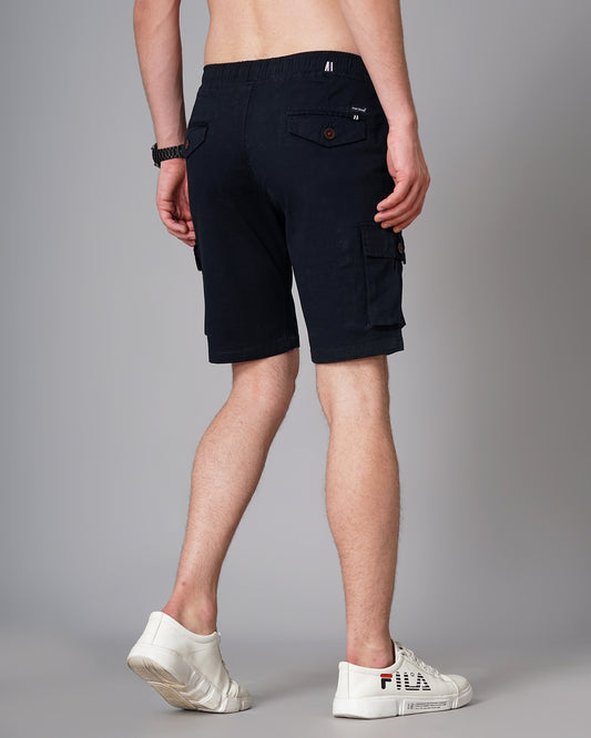 Solid Navy Cargo Short
