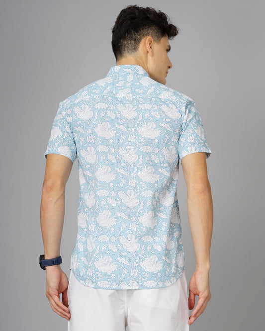 Floral Sky Blue Shirt