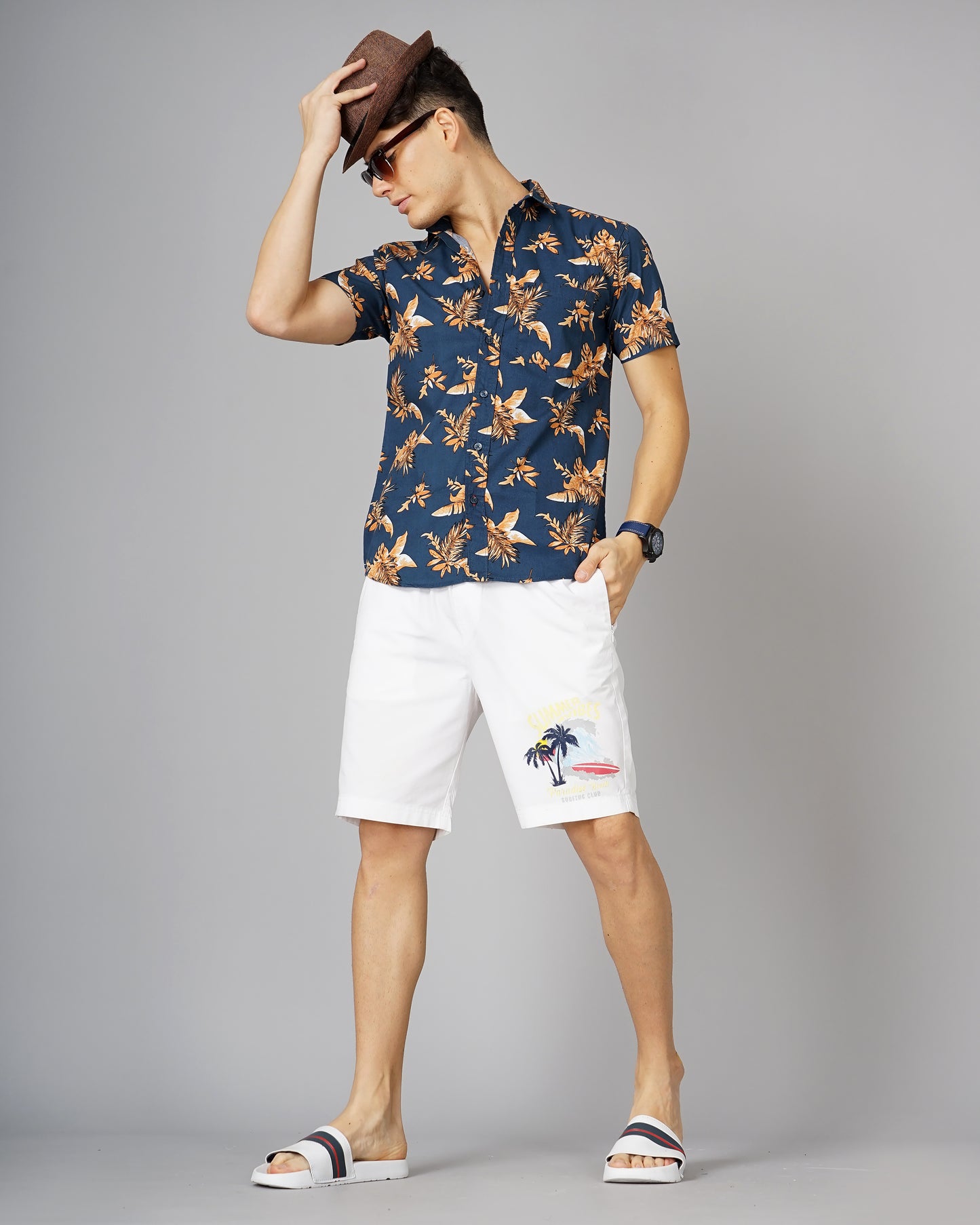 Tidy Blue Floral Shirt