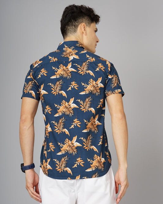 Tidy Blue Floral Shirt