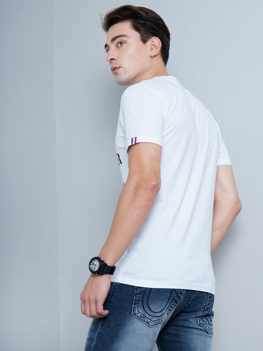 Bike Print White T-Shirt