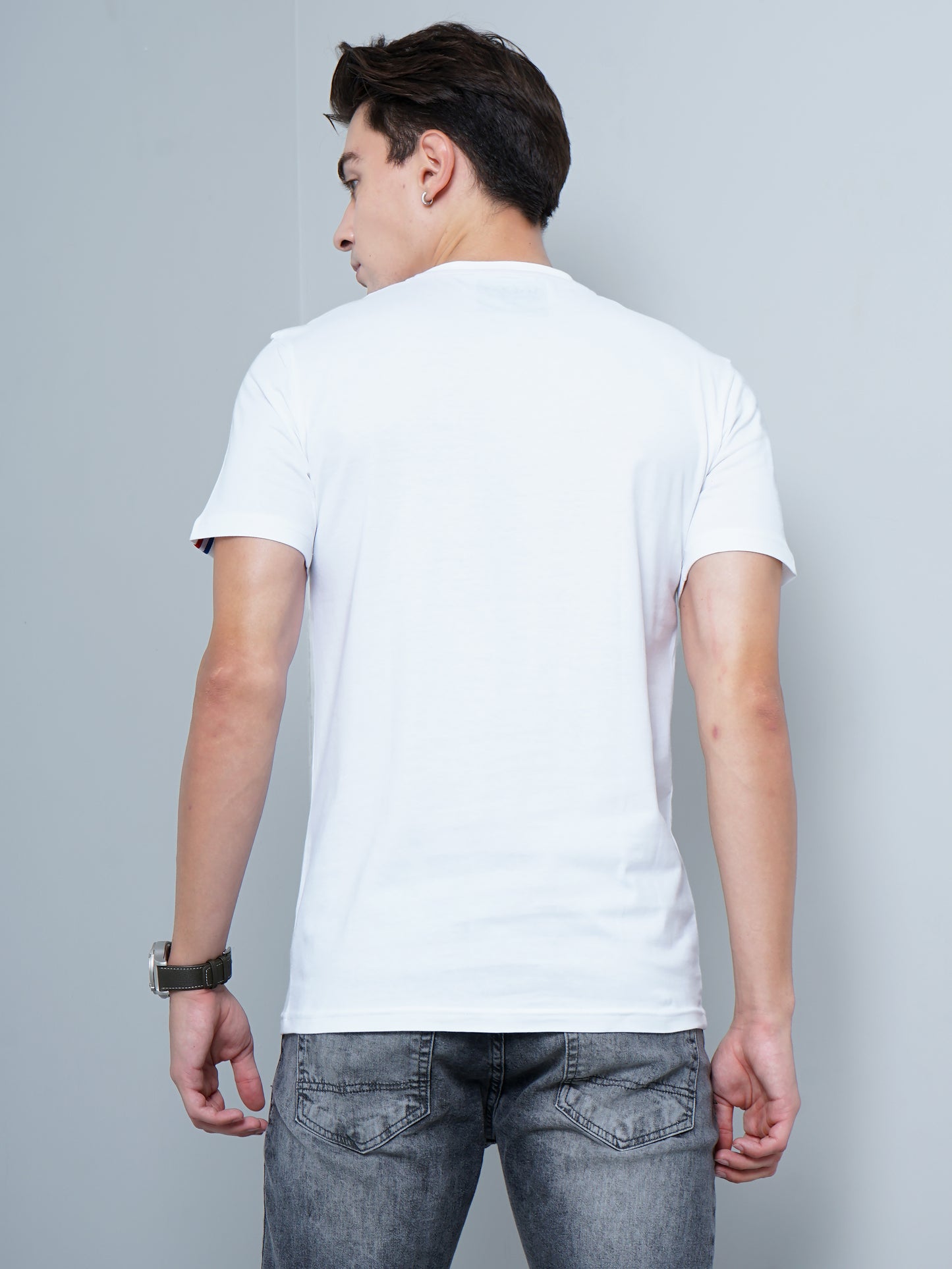 Yellow Patch White T-Shirt