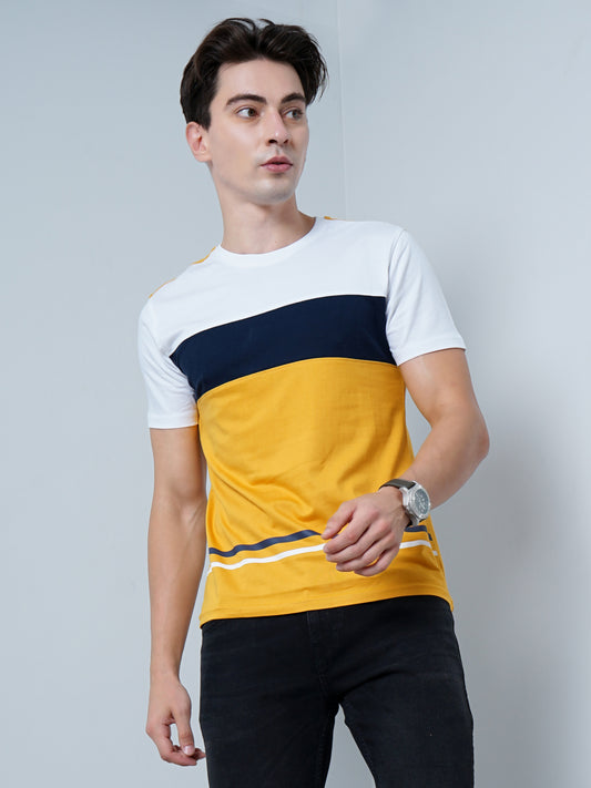 Color Block Yellow T-Shirt