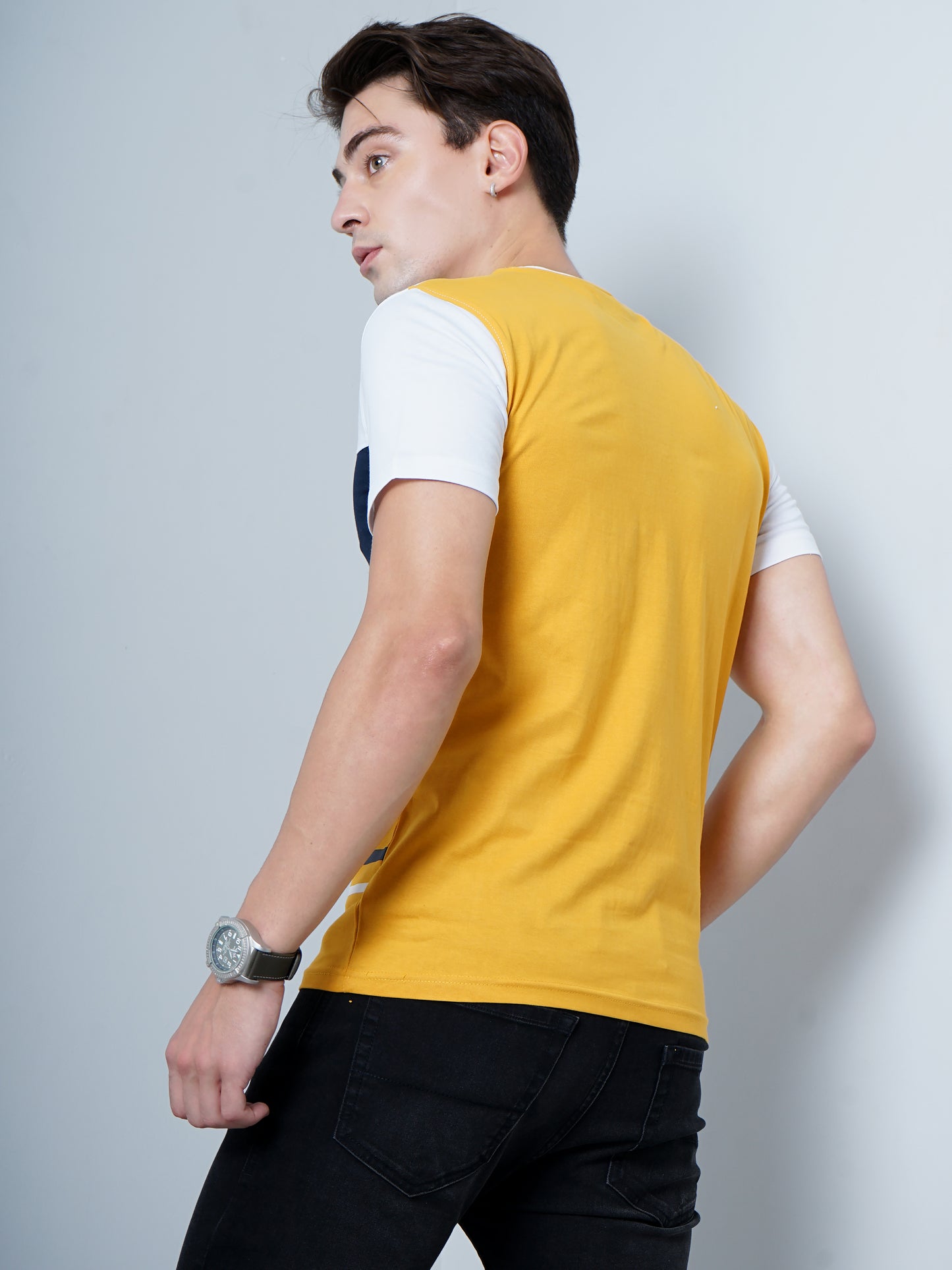 Color Block Yellow T-Shirt