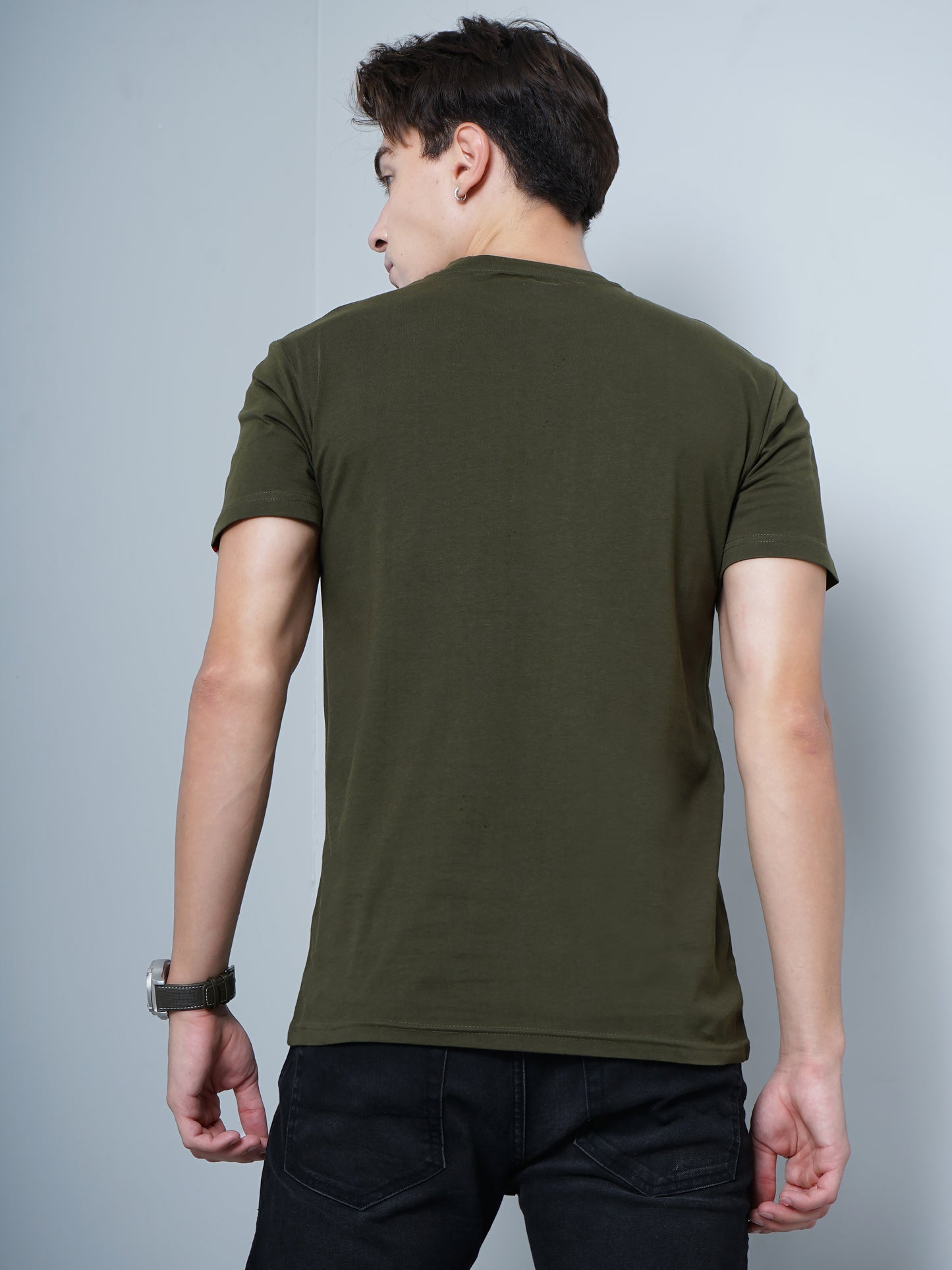 Patch Print Green T-Shirt