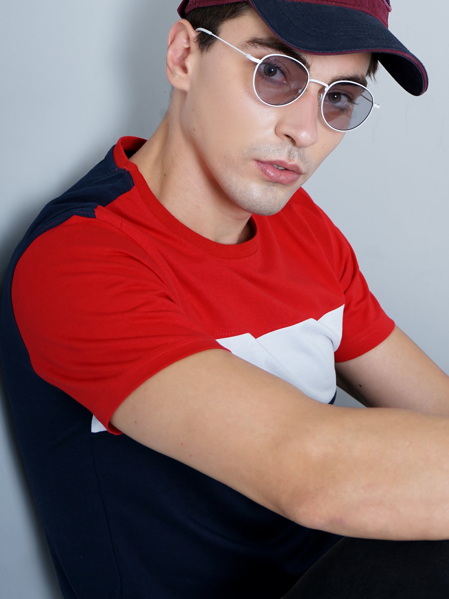 Color Block Navy T-Shirt